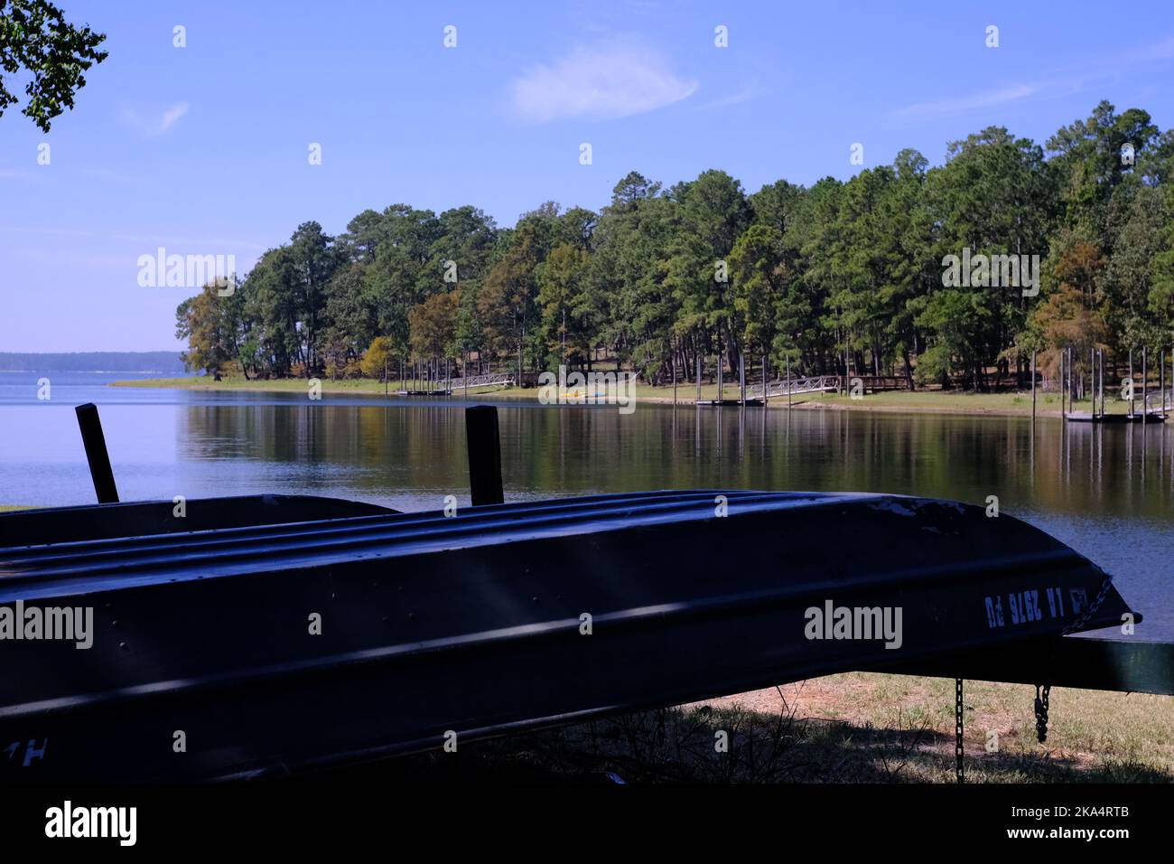 These are some rental boats at the South Toledo Bend State Park in Anacoco, LA Stock Photo Alamy