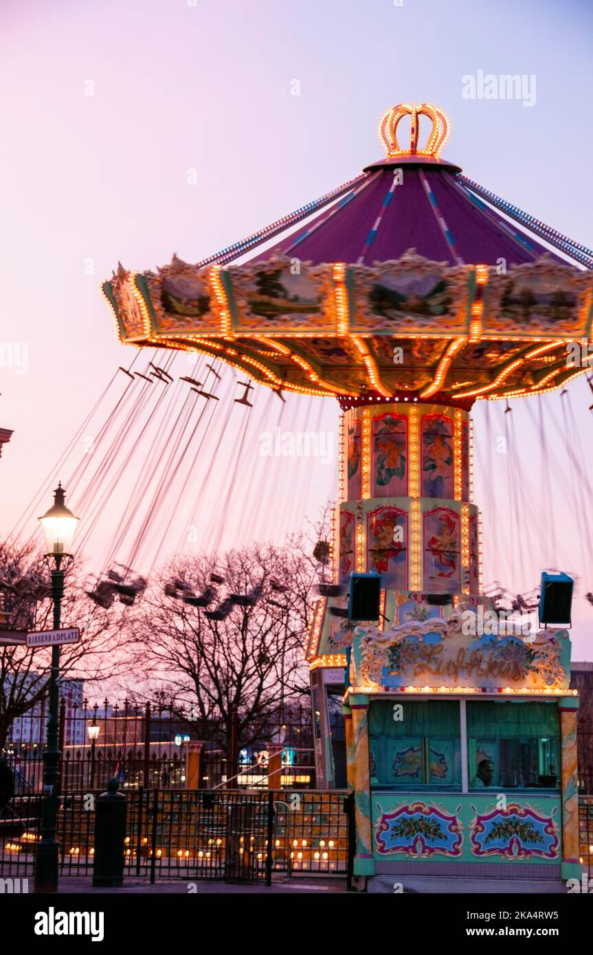 Scherm or Carousel Liftikus at Prater Park in Vienna Stock Photo - Alamy