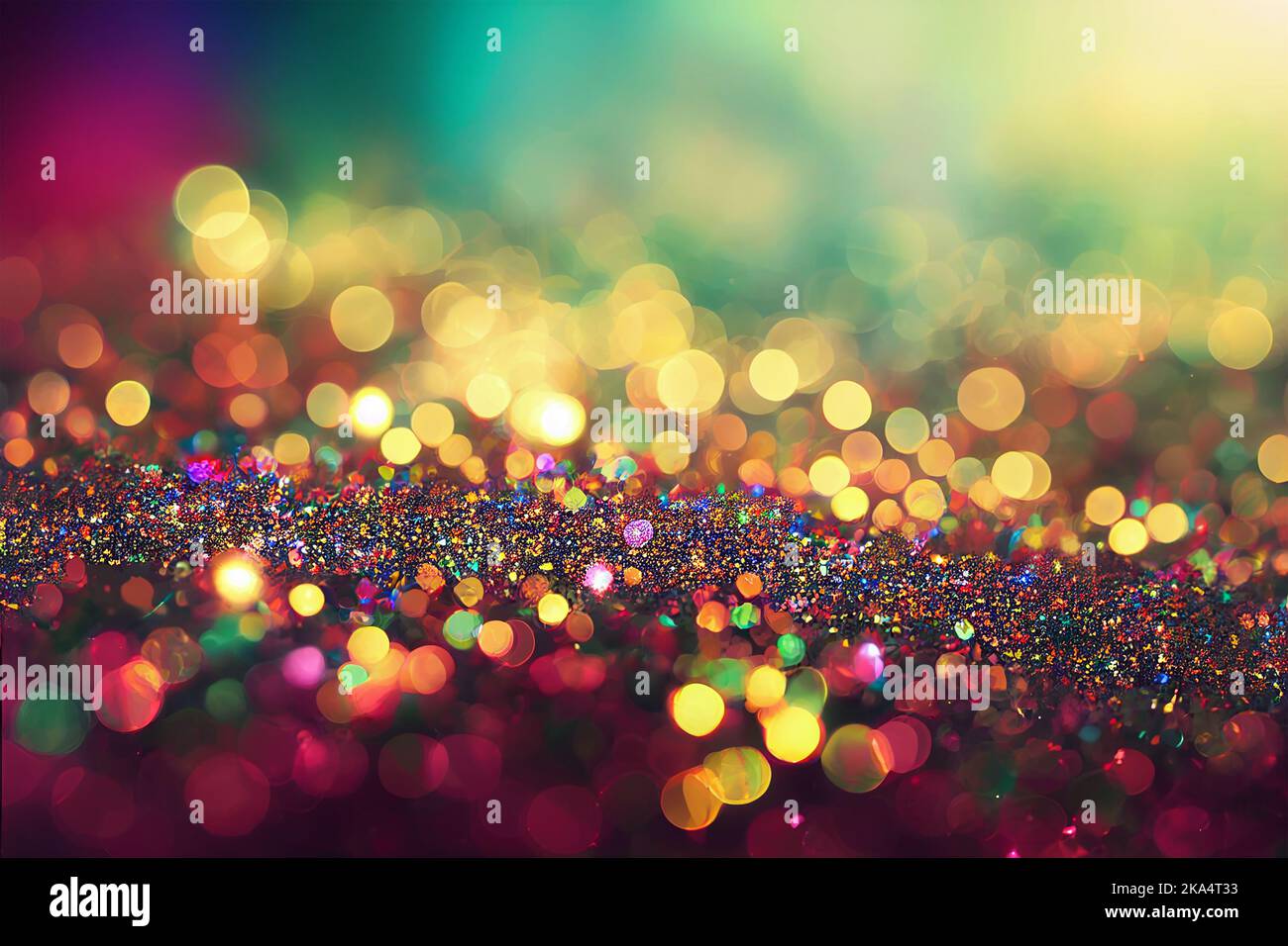 Colorful shiny background with glitter, sparkles, bokeh lights Stock
