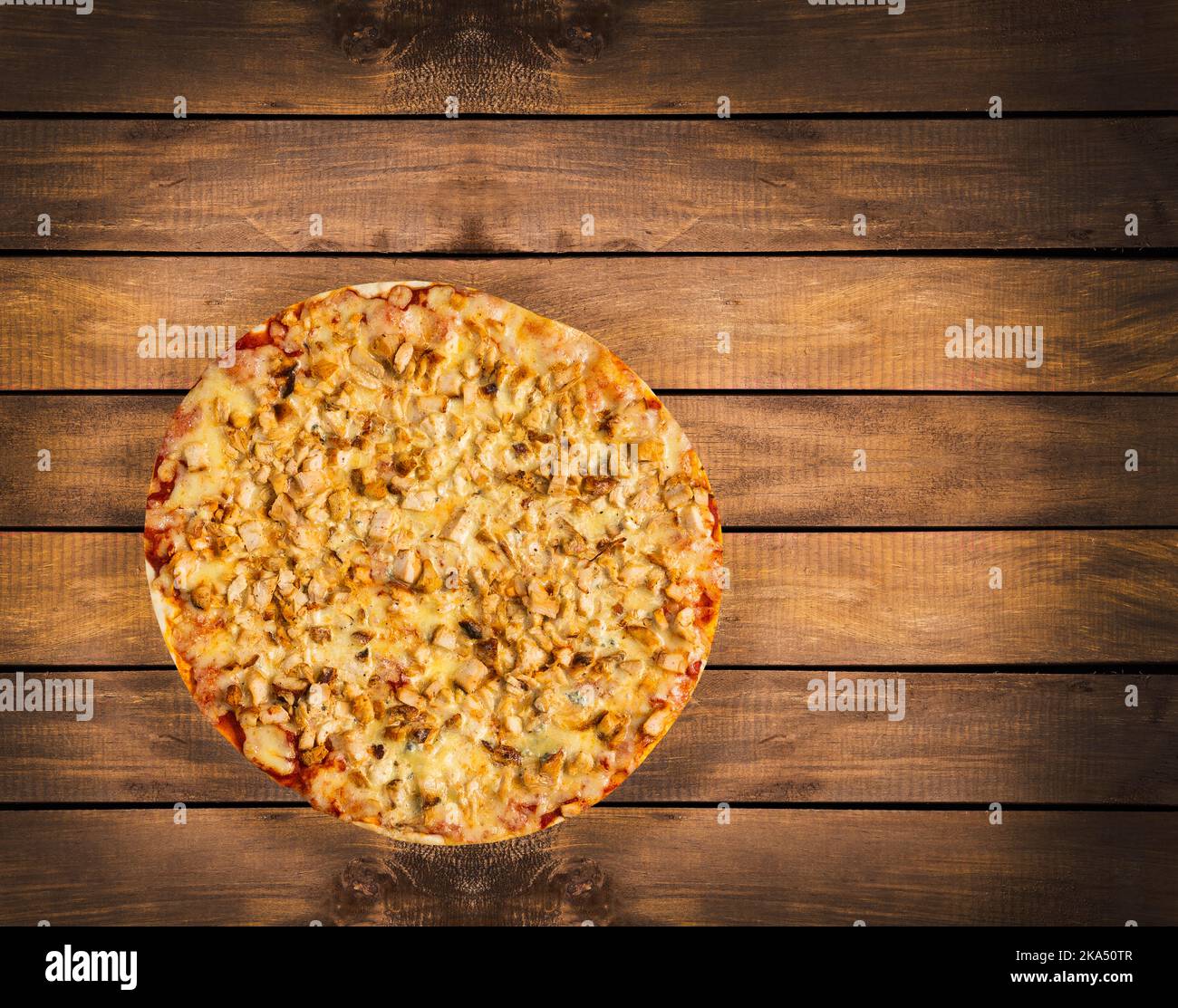 Chicken, honey and mustard Delicious handmade pizza Stock Photo Alamy