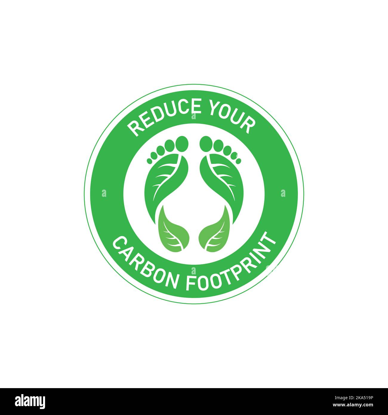 Carbon Footprint Concept Design. Vector Illustration. Stock Vector