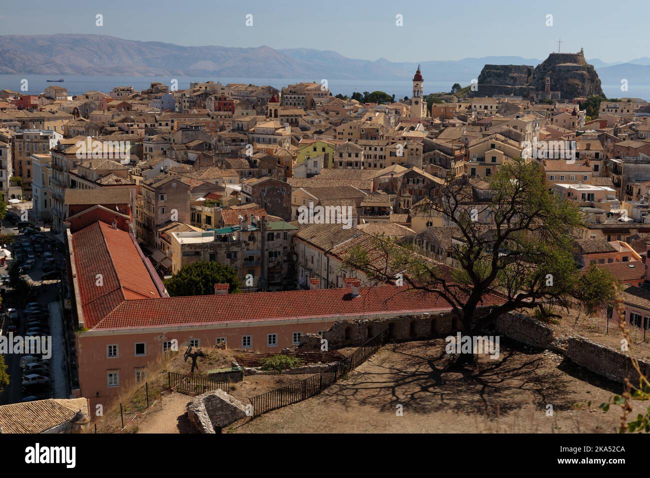 Skyline old city. View of old town of Kerkyra, Corfu. Stock Photo