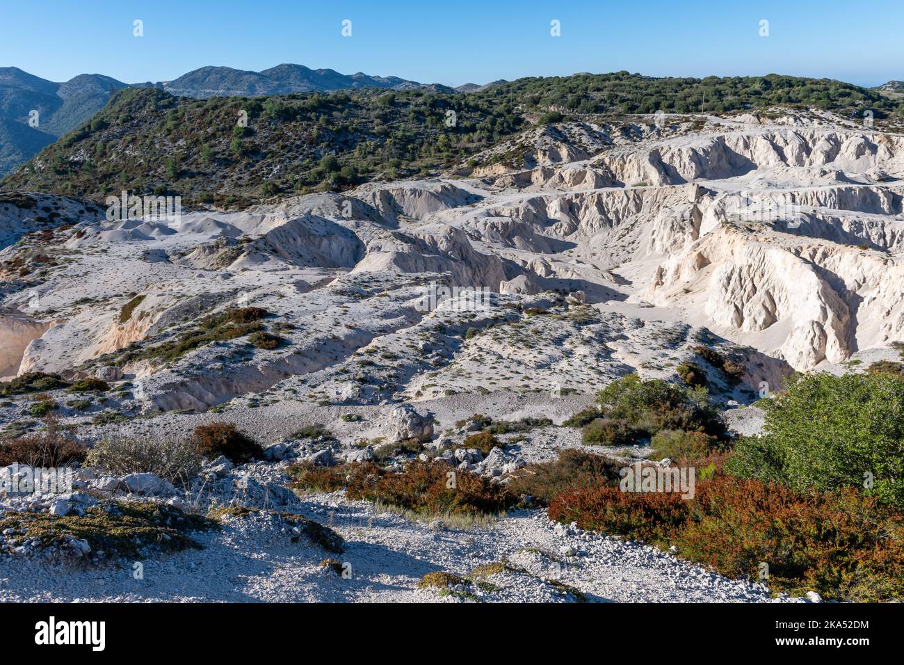 A open pit, quarry, for mining sand and stones for construction. Stock Photo