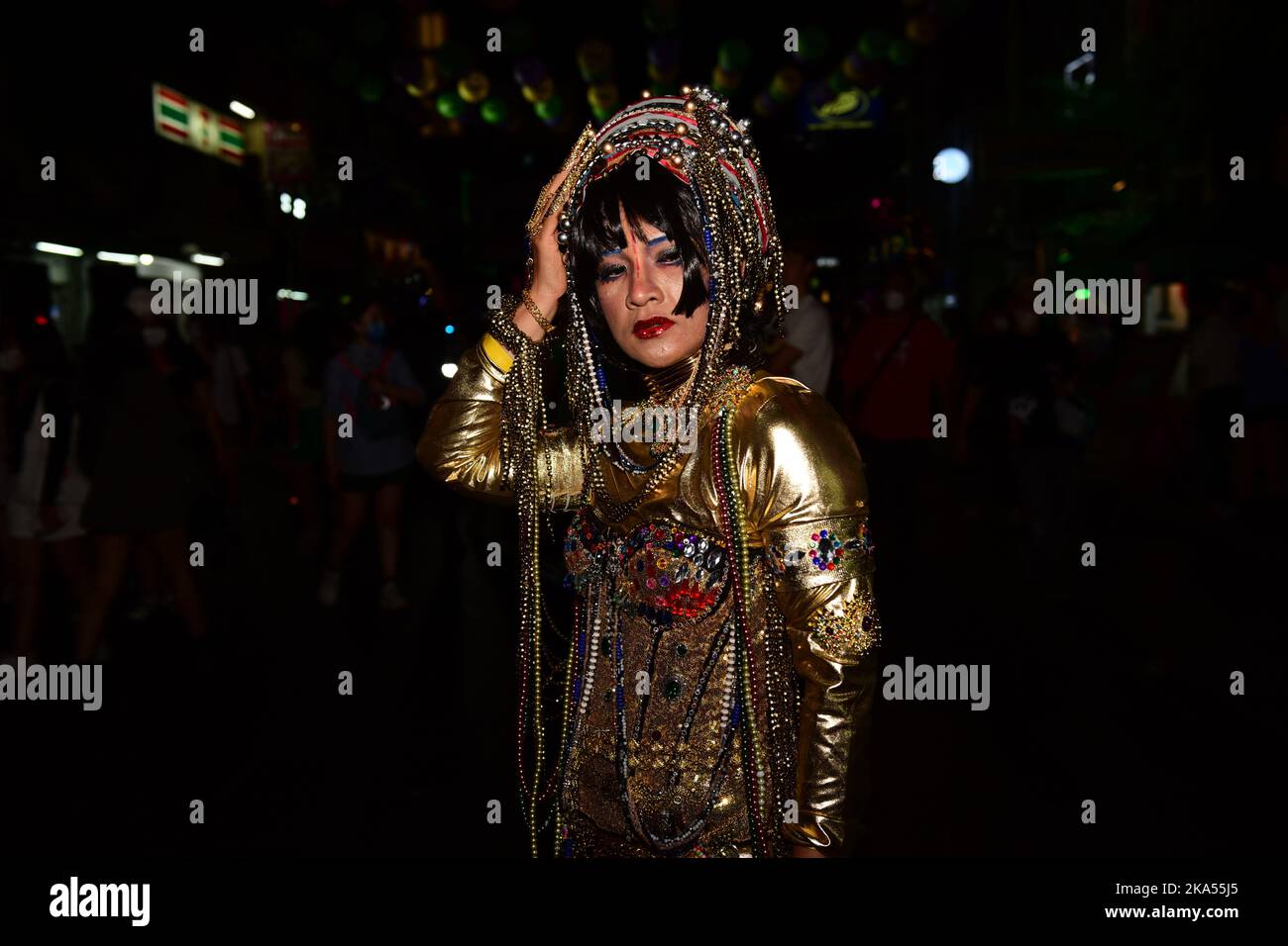 Bangkok, Thailand. 31st Oct, 2022. People dressed in fantasy costumes