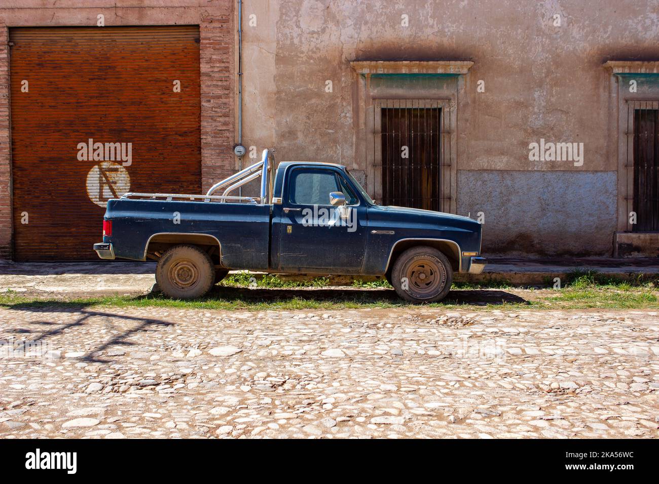 Old Truck Parked on the Street Stock Photo - Alamy