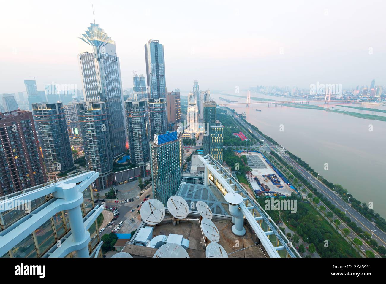 Aerial views of the city Stock Photo - Alamy