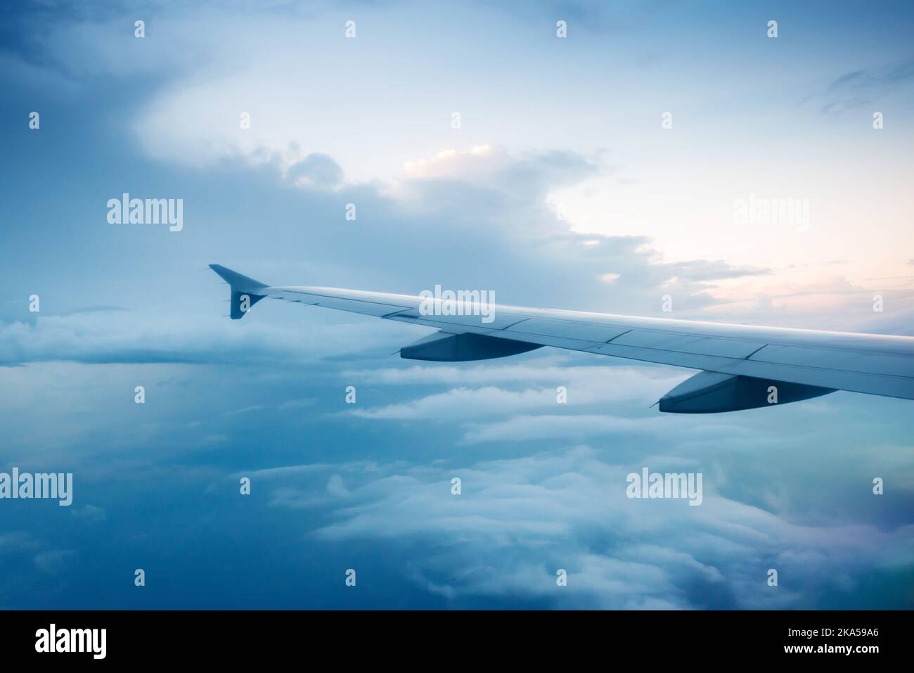 the airplane with the blue sky background Stock Photo - Alamy