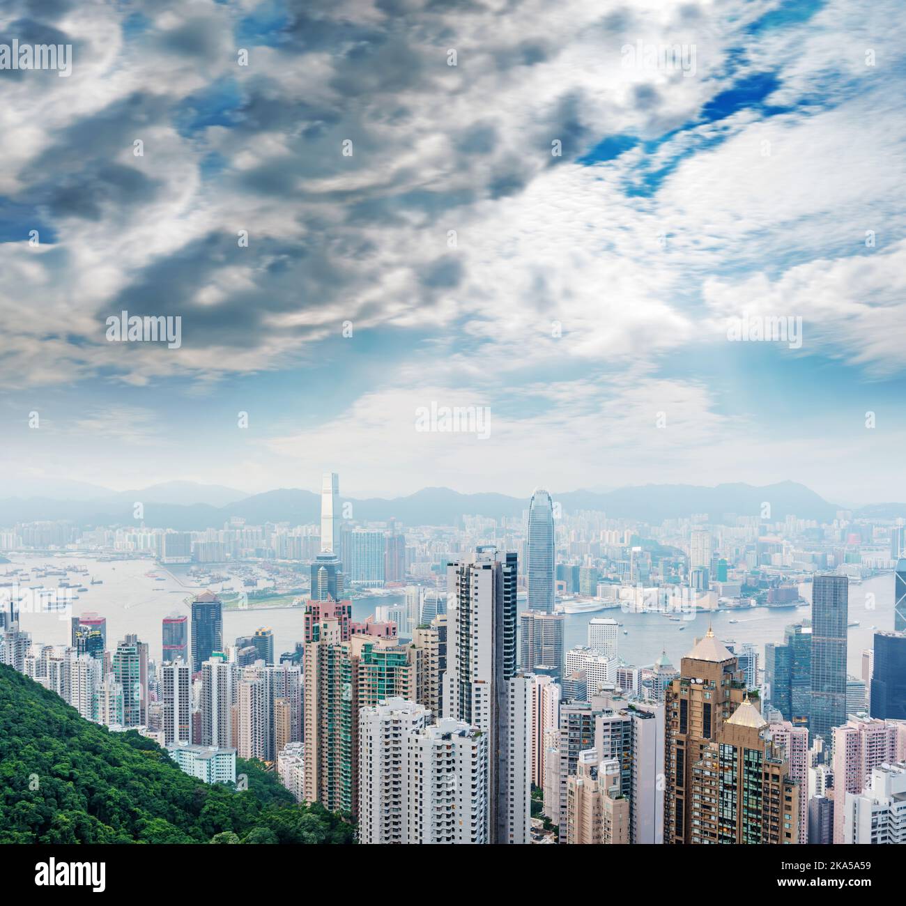 Hong Kong skyline from Victoria Peak Stock Photo - Alamy
