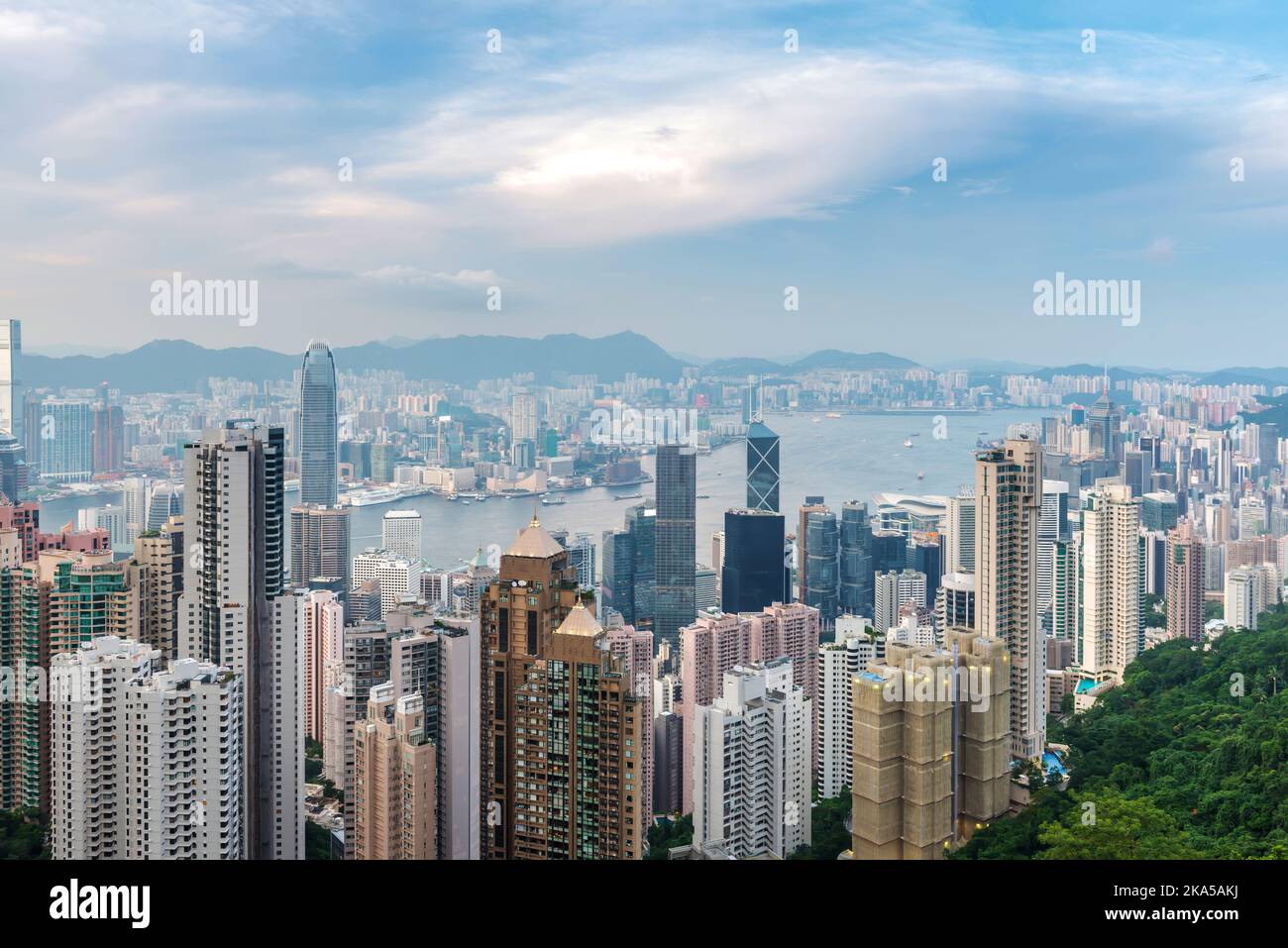 Hong Kong skyline from Victoria Peak Stock Photo - Alamy