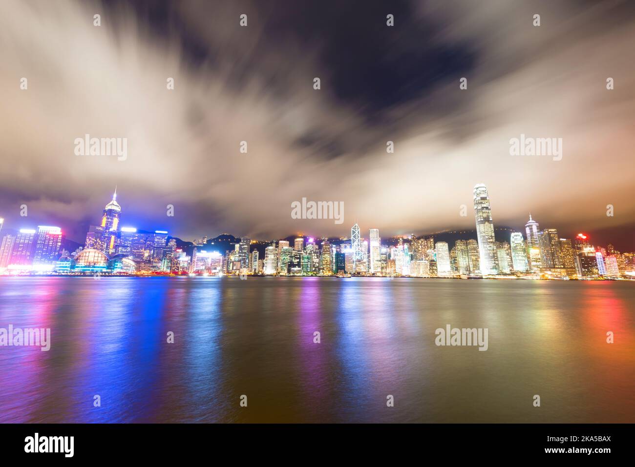 Hong Kong city at night Stock Photo - Alamy