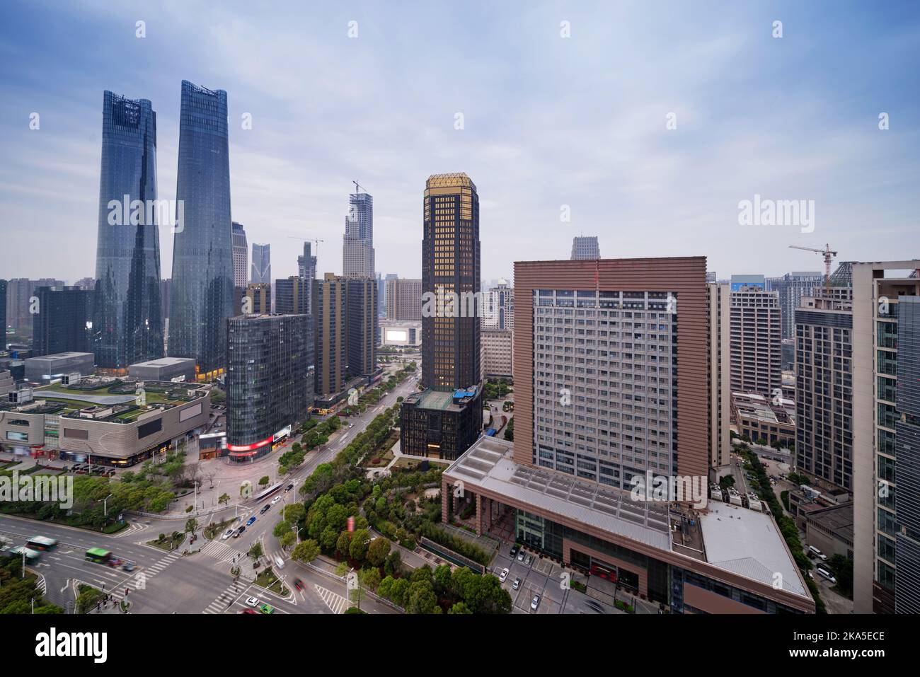 Shanghai street top view hi-res stock photography and images - Alamy
