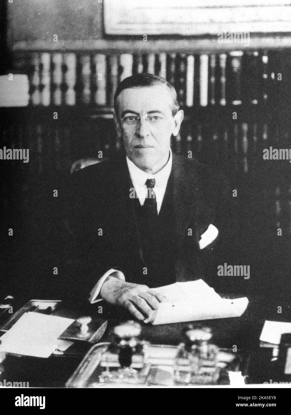 A portrait of Woodrow Wilson from 1911 when he was Governor of New Jersey Stock Photo