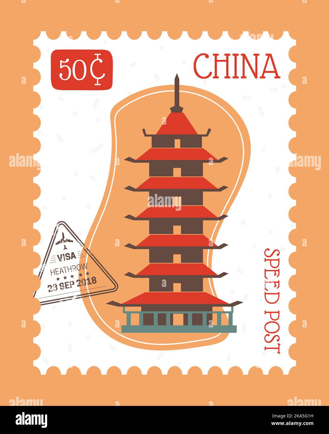 China post Stock Vector Images - Alamy