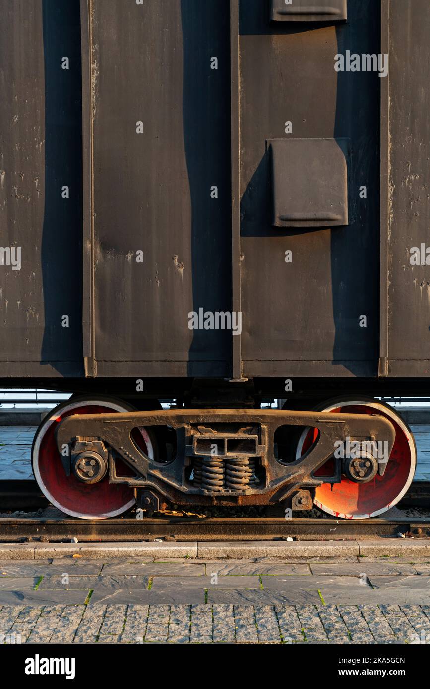 Train Car Undercarriage, passenger train, freight train Stock Photo Alamy