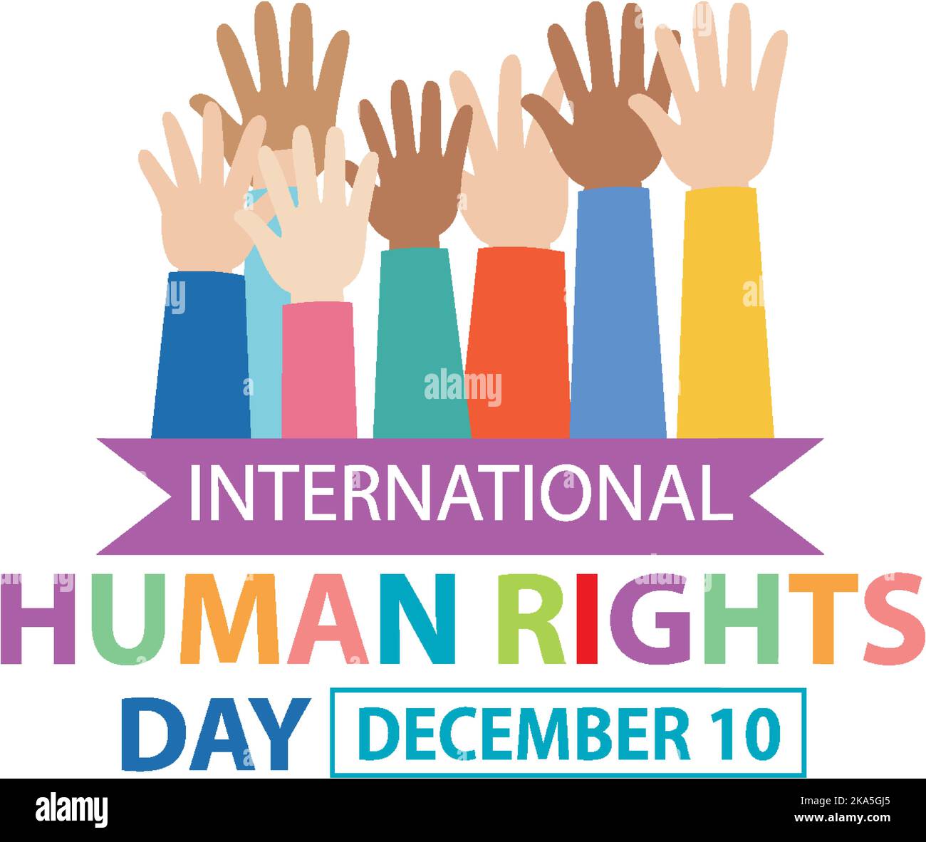 International Human Rights Day text for banner design illustration