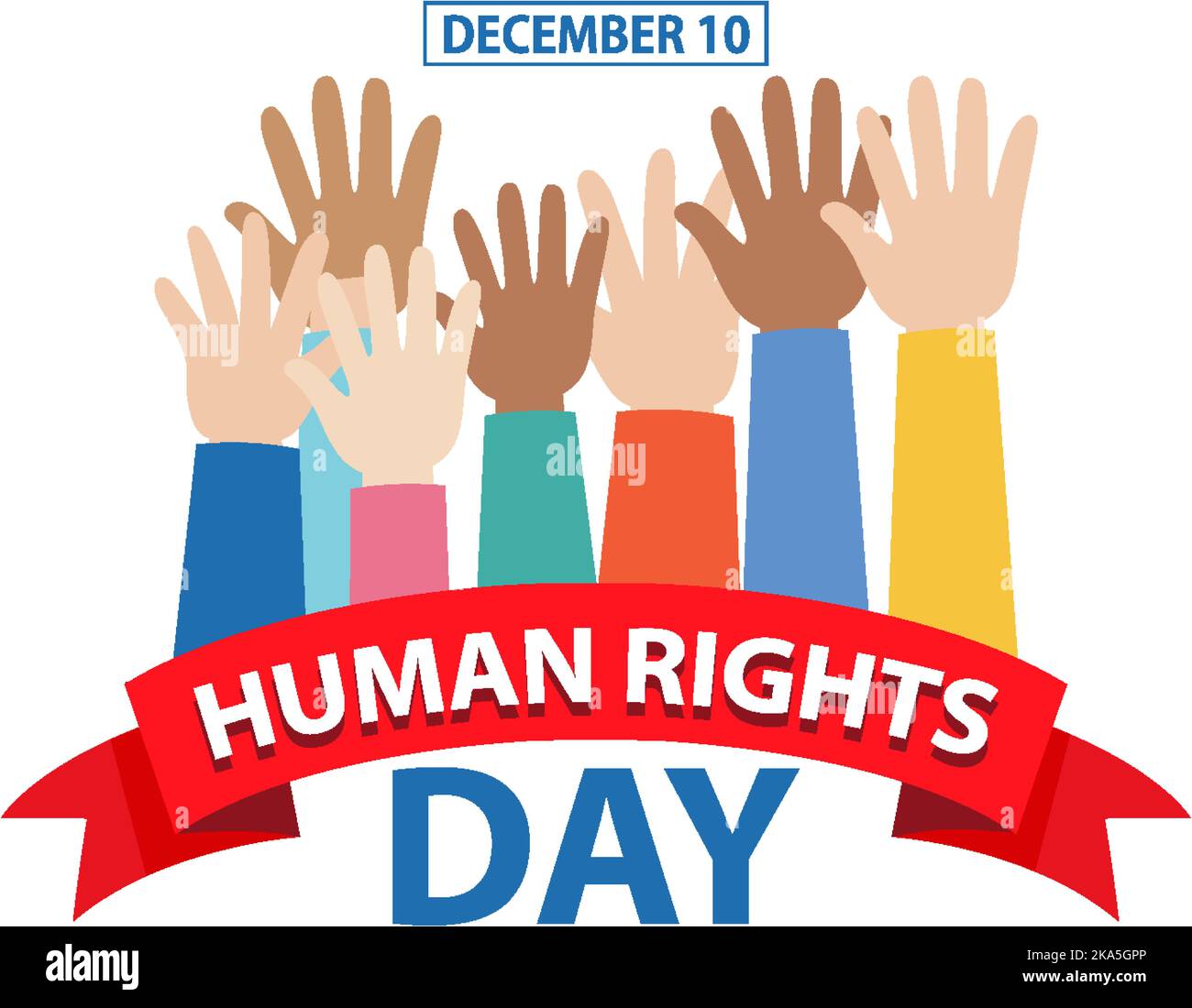 International Human Rights Day text for banner design illustration