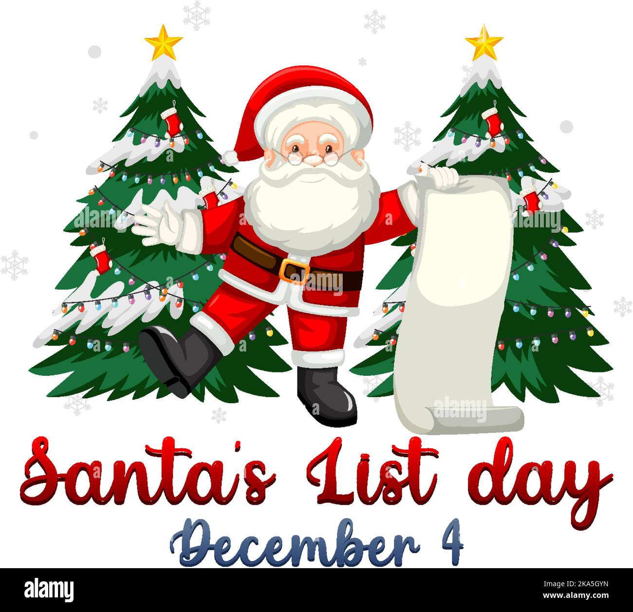 Happy Santa's List Day banner design illustration Stock Vector Image ...