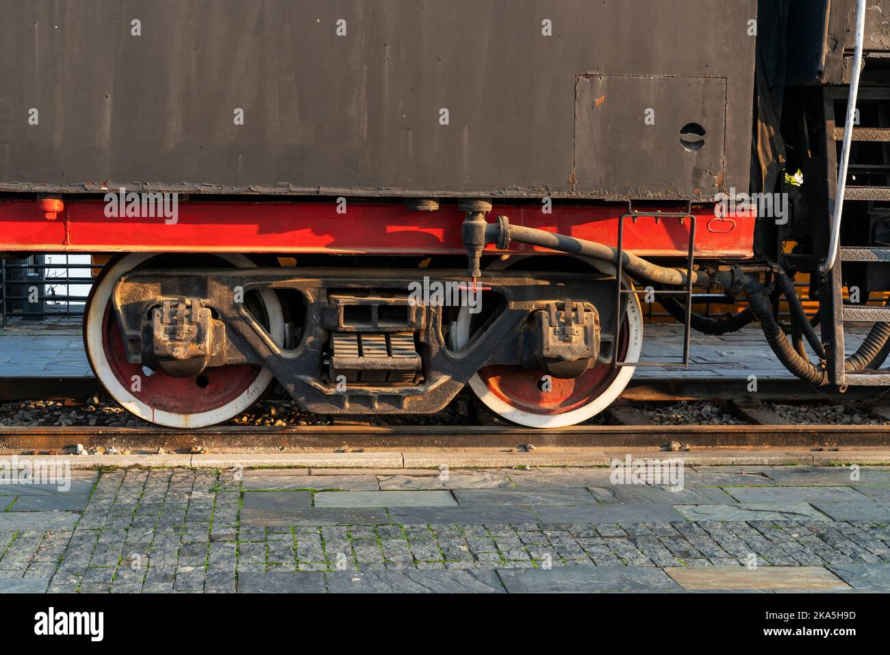 Train Car Undercarriage, passenger train, freight train Stock Photo Alamy