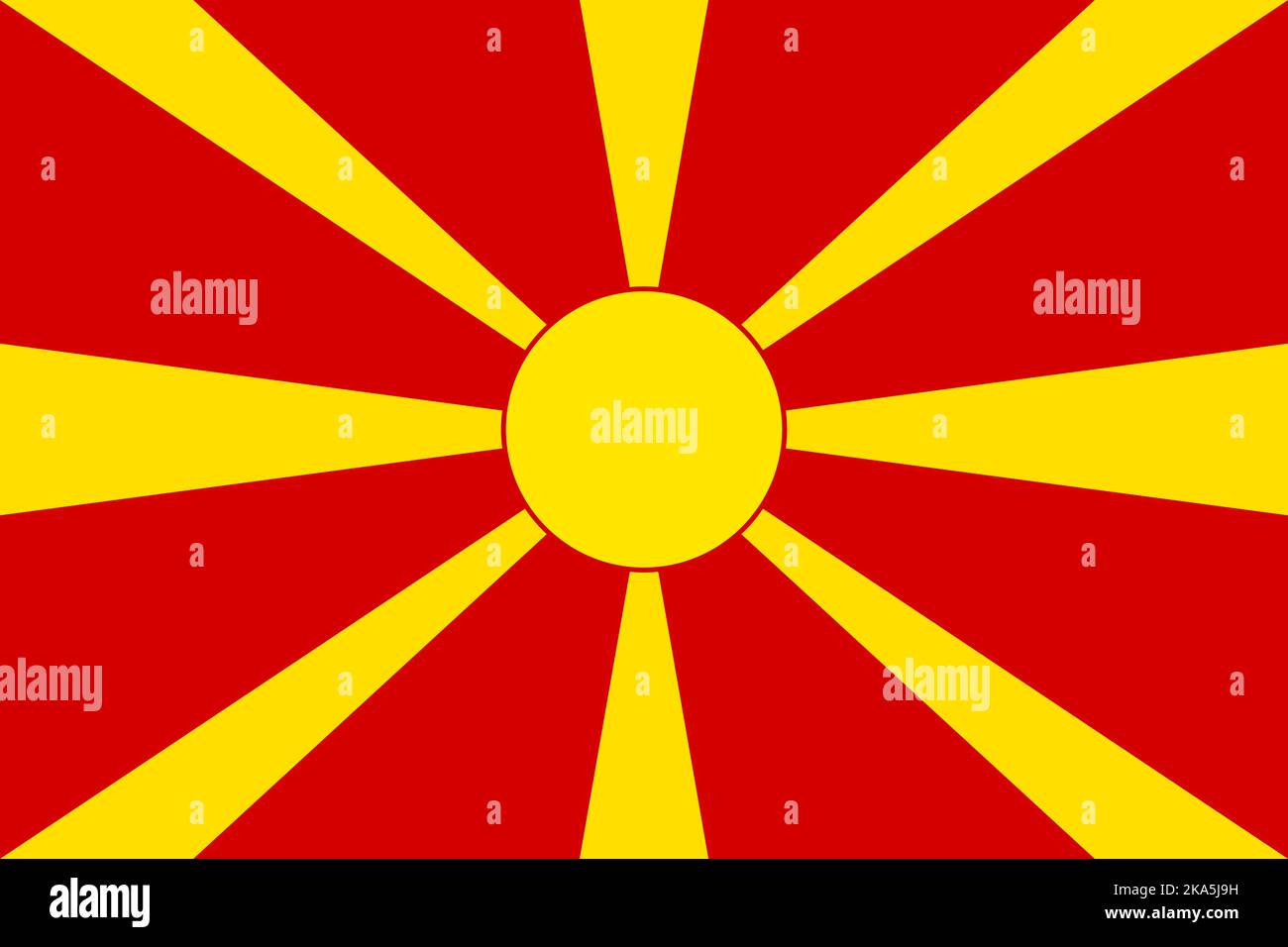 Flag of Macedonia. Macedonian national banner and patriotic symbol