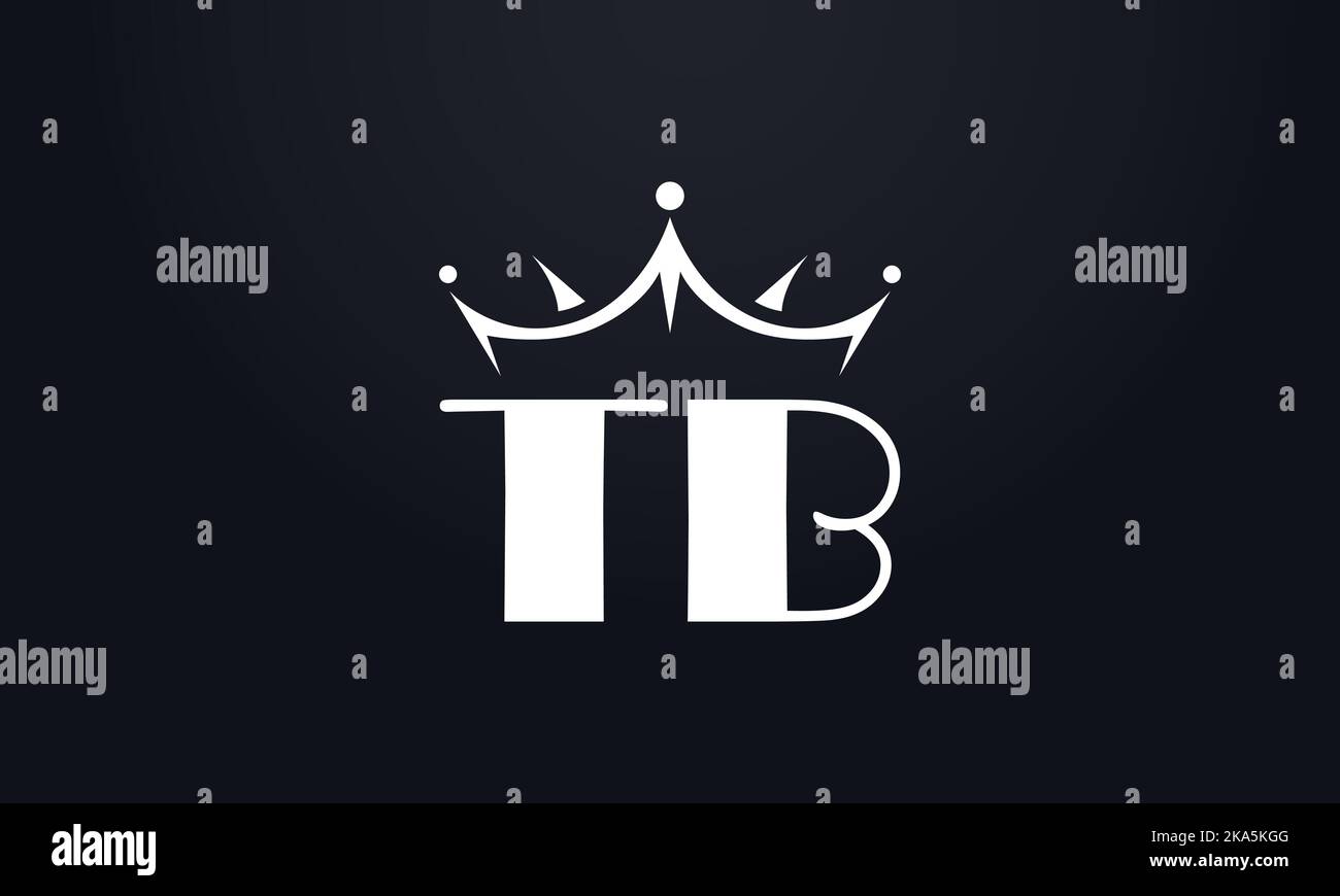 King crown logo design vector and extra bold queen symbol Stock Vector