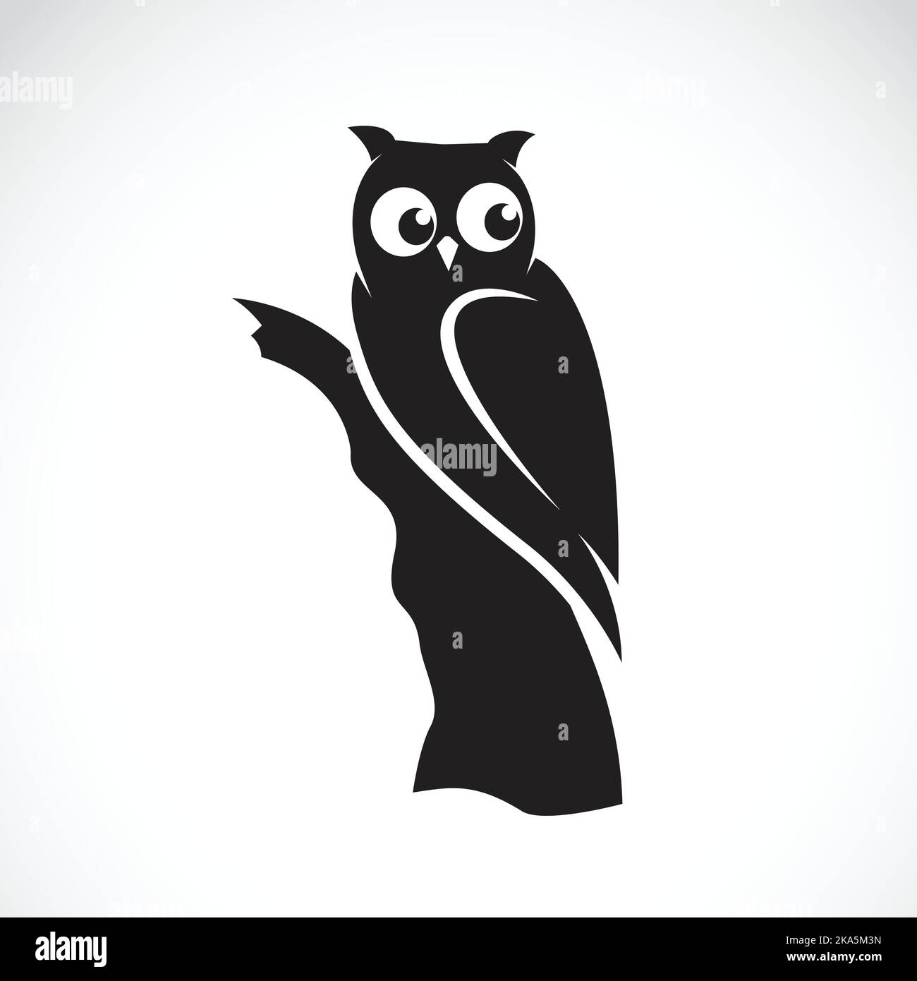 Vector image of an owl on white background. Easy editable layered vector illustration. Wild Animals. Stock Vector