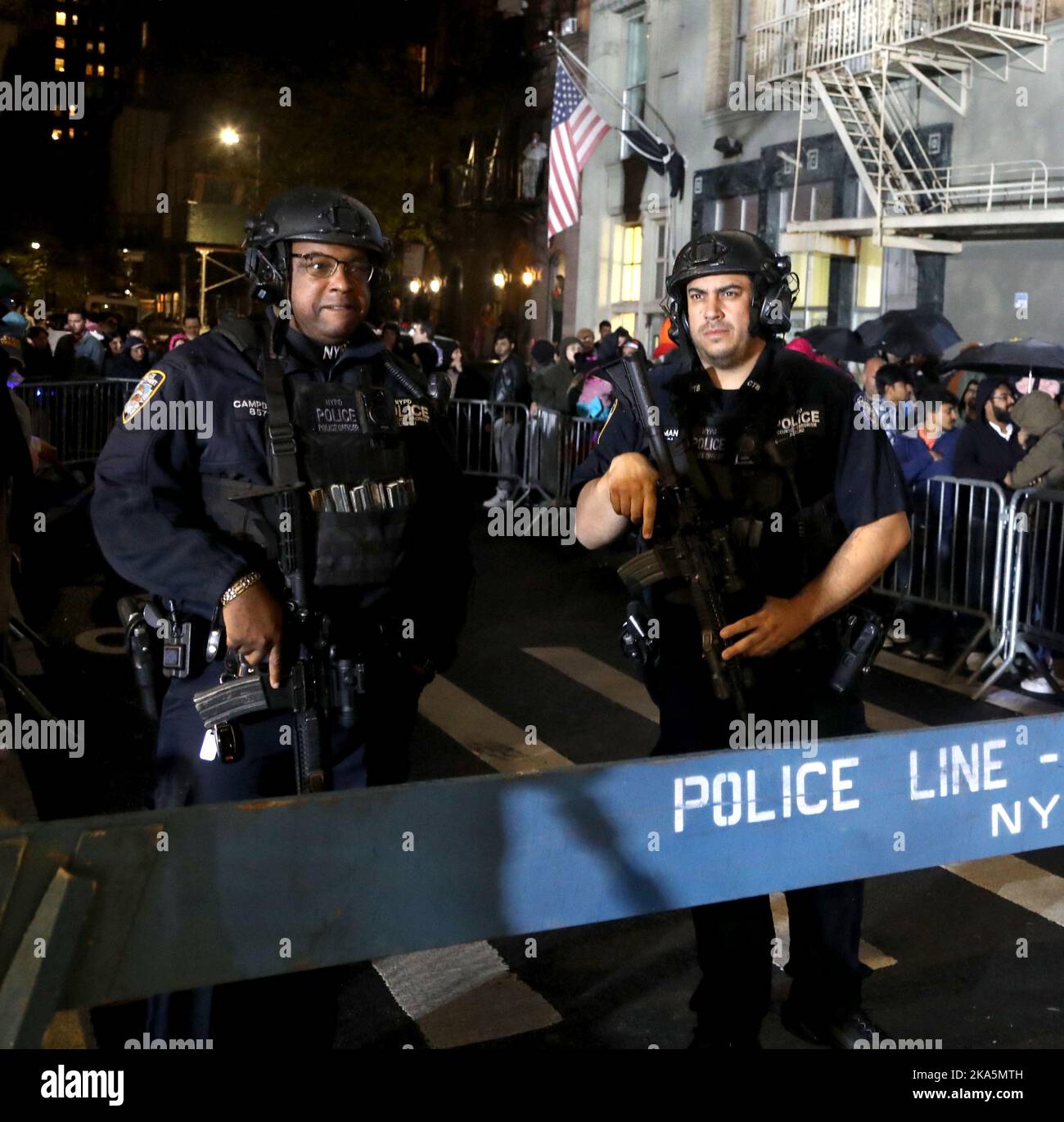 October 31, 2022, New York City, New York, USA Police keep watch at