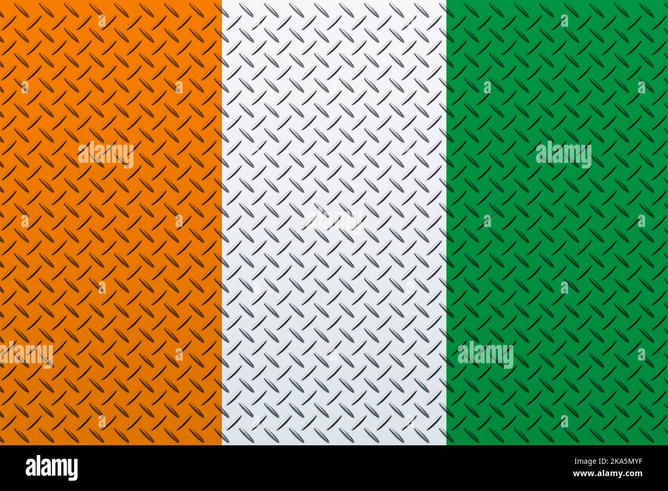 3D Flag of Ivory Coast on a metal wall background Stock Photo - Alamy