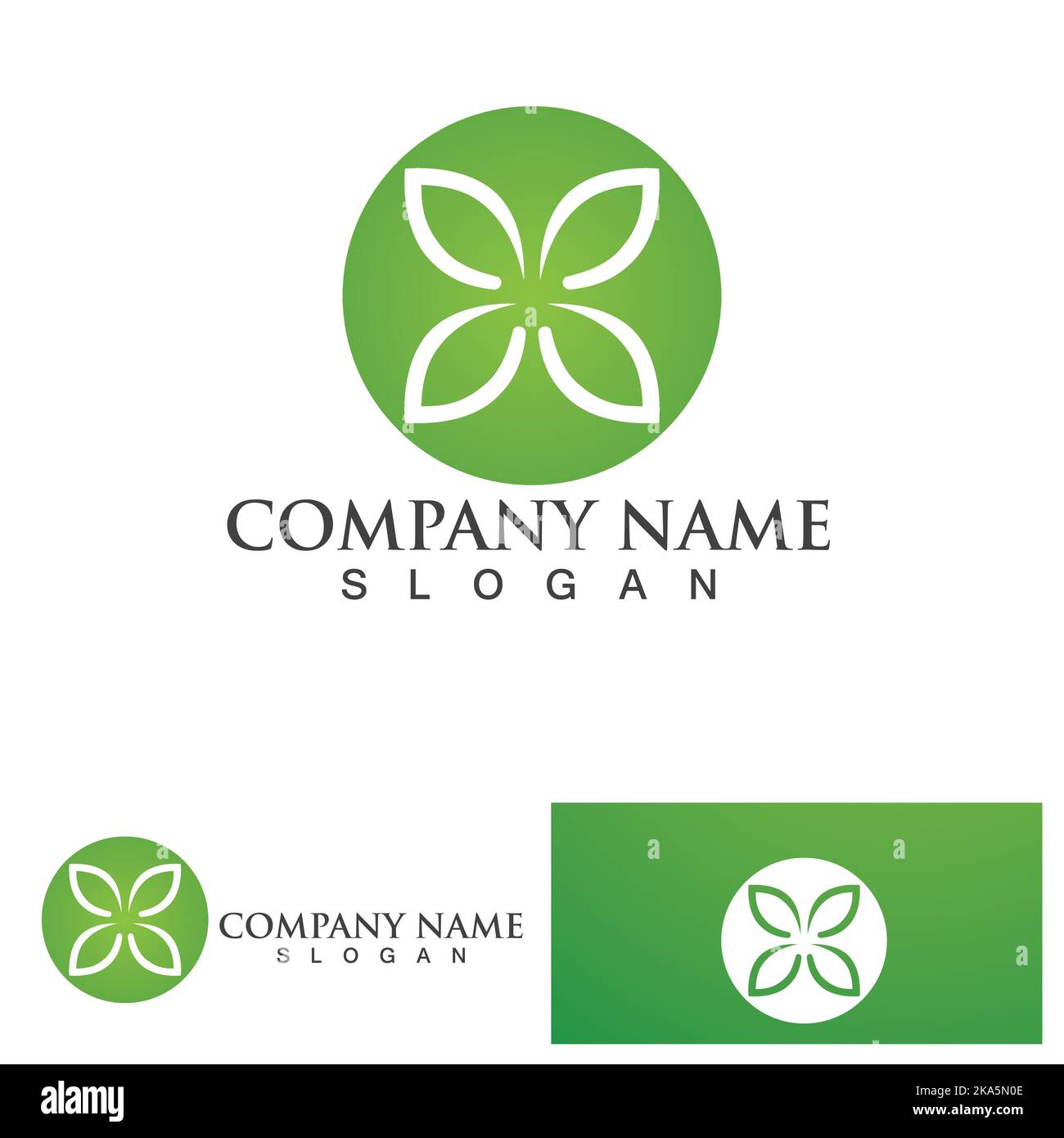 Leaf green logo and symbol vector template Stock Vector Image & Art - Alamy