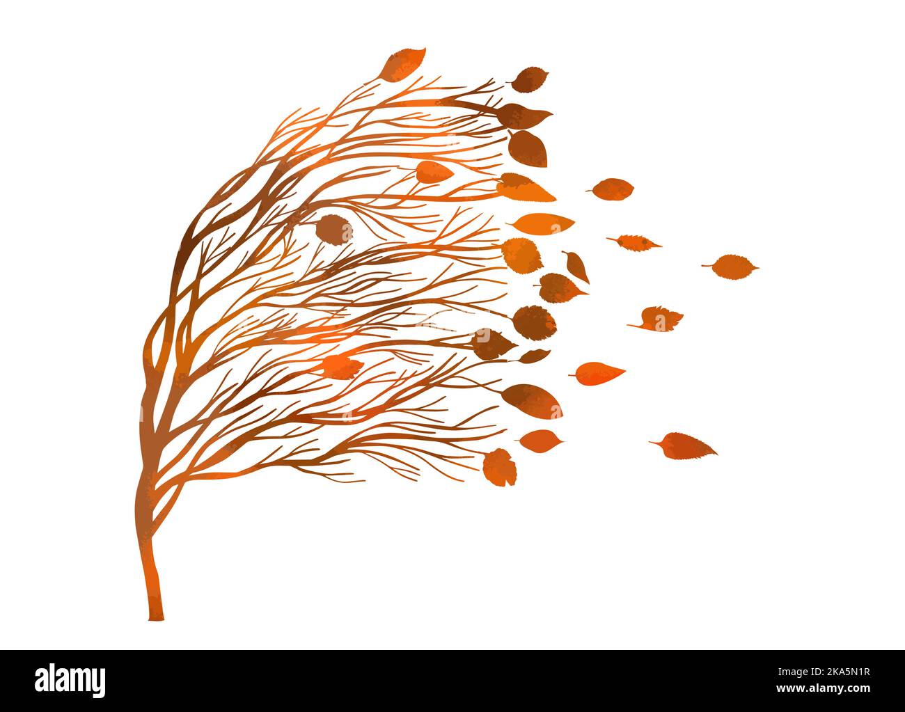 Autumn. Leaves fall off the tree. Sale Background Decorated with leaves