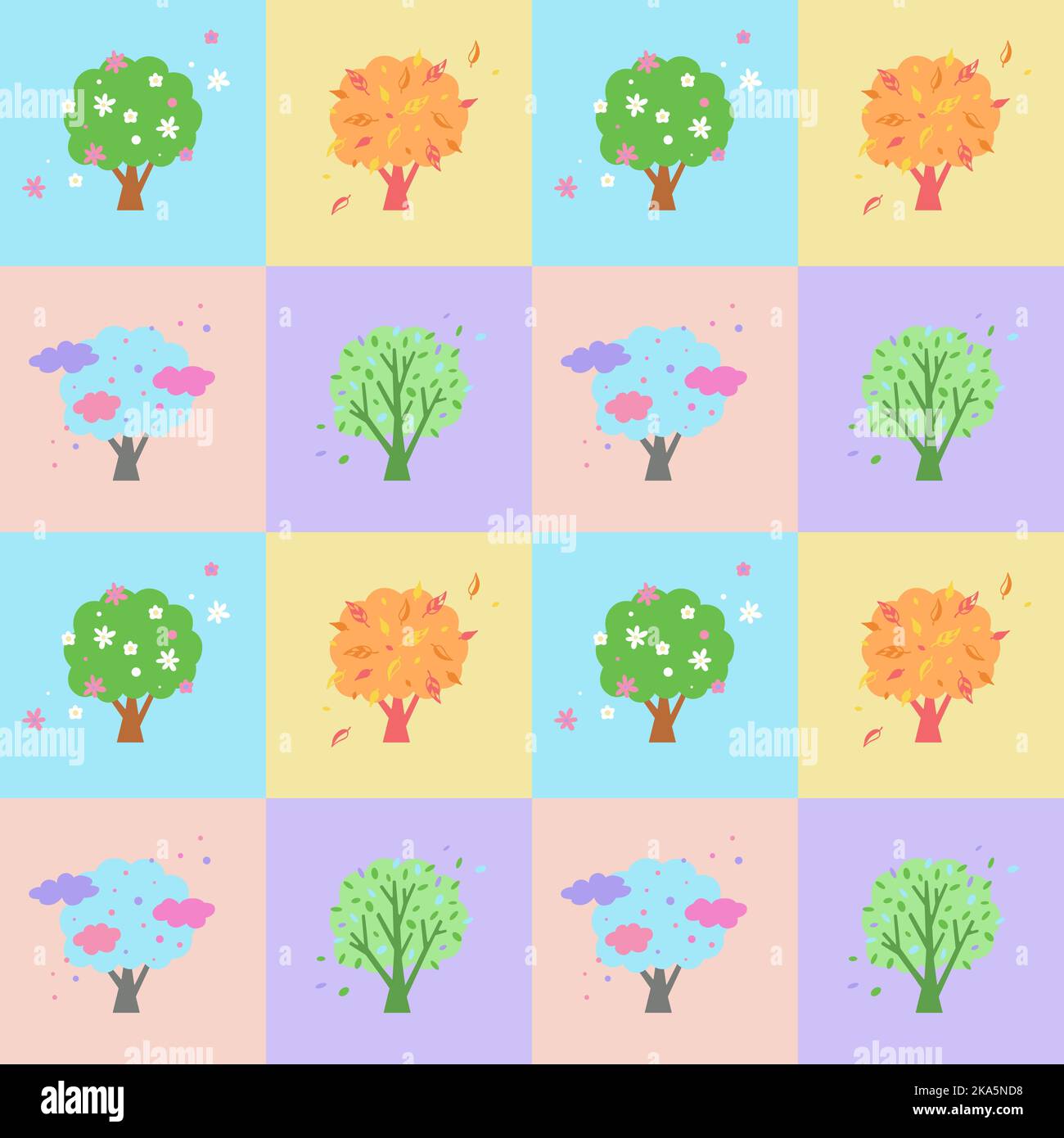 Four seasons cartoon illustration Stock Vector Images - Page 2 - Alamy