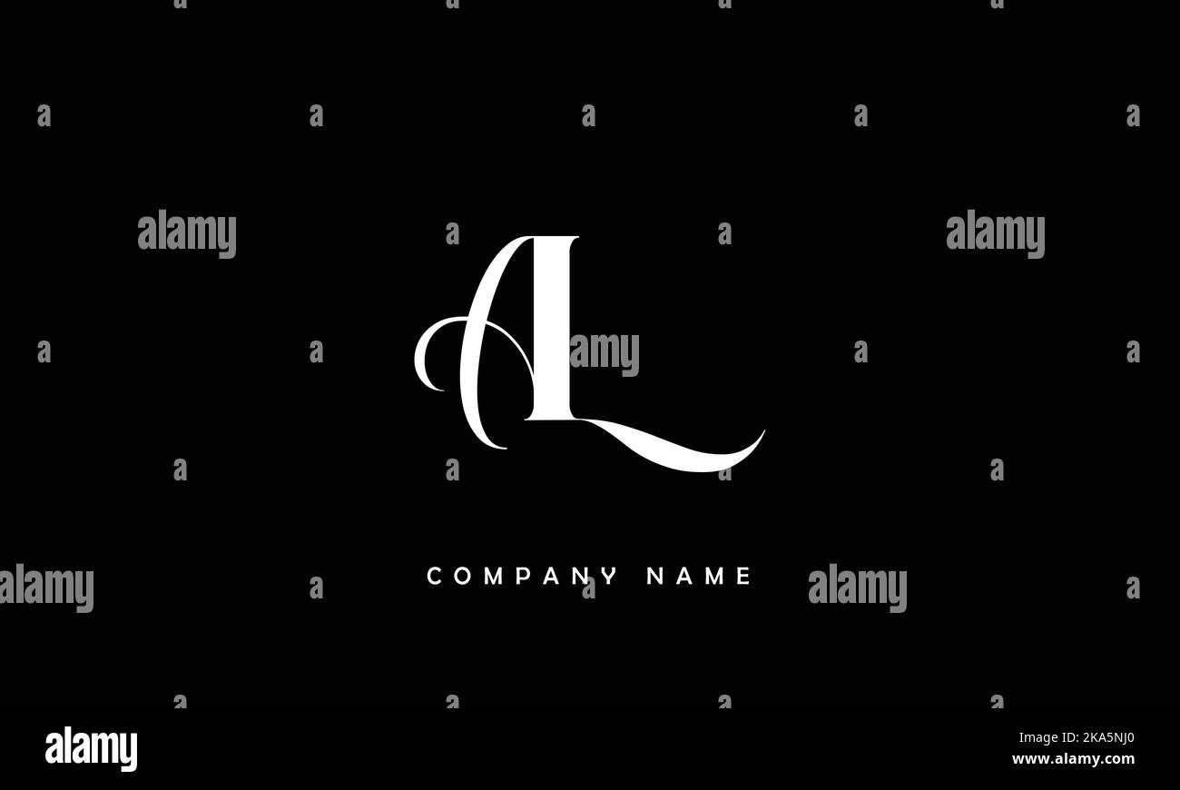 AL, LA Abstract Letters Logo Monogram Stock Vector