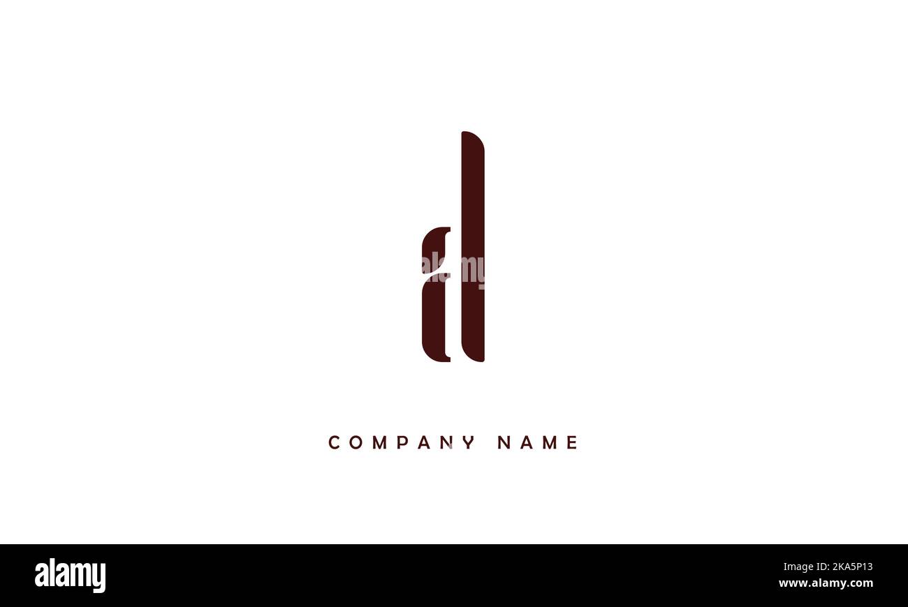 AL, LA Abstract Letters Logo Monogram Stock Vector