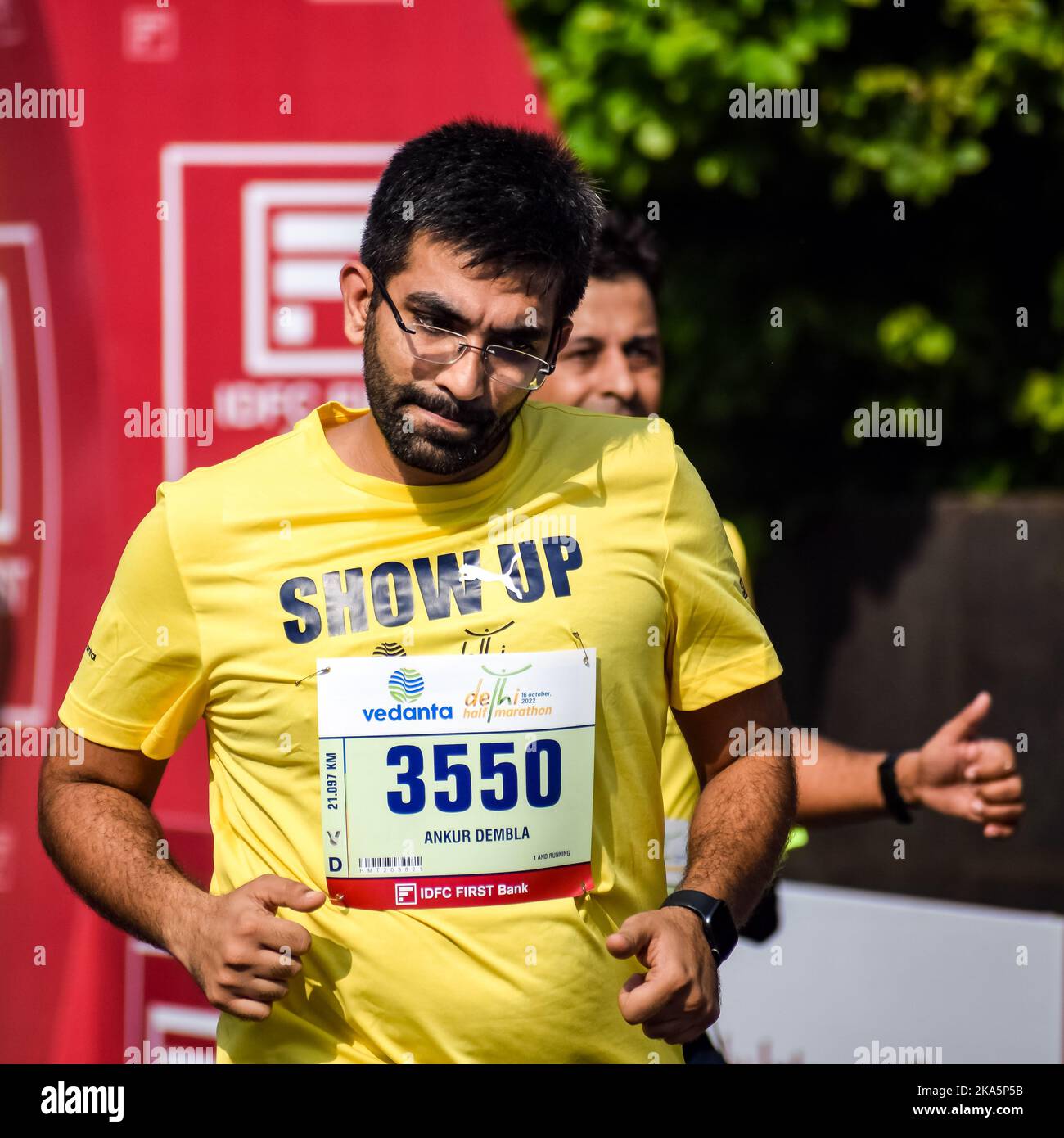 New Delhi, India October 16 2022 Vedanta Delhi Half Marathon race