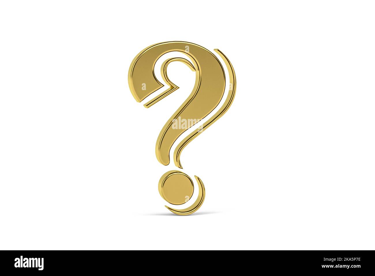 Golden 3d question icon isolated on white background - 3d render Stock ...