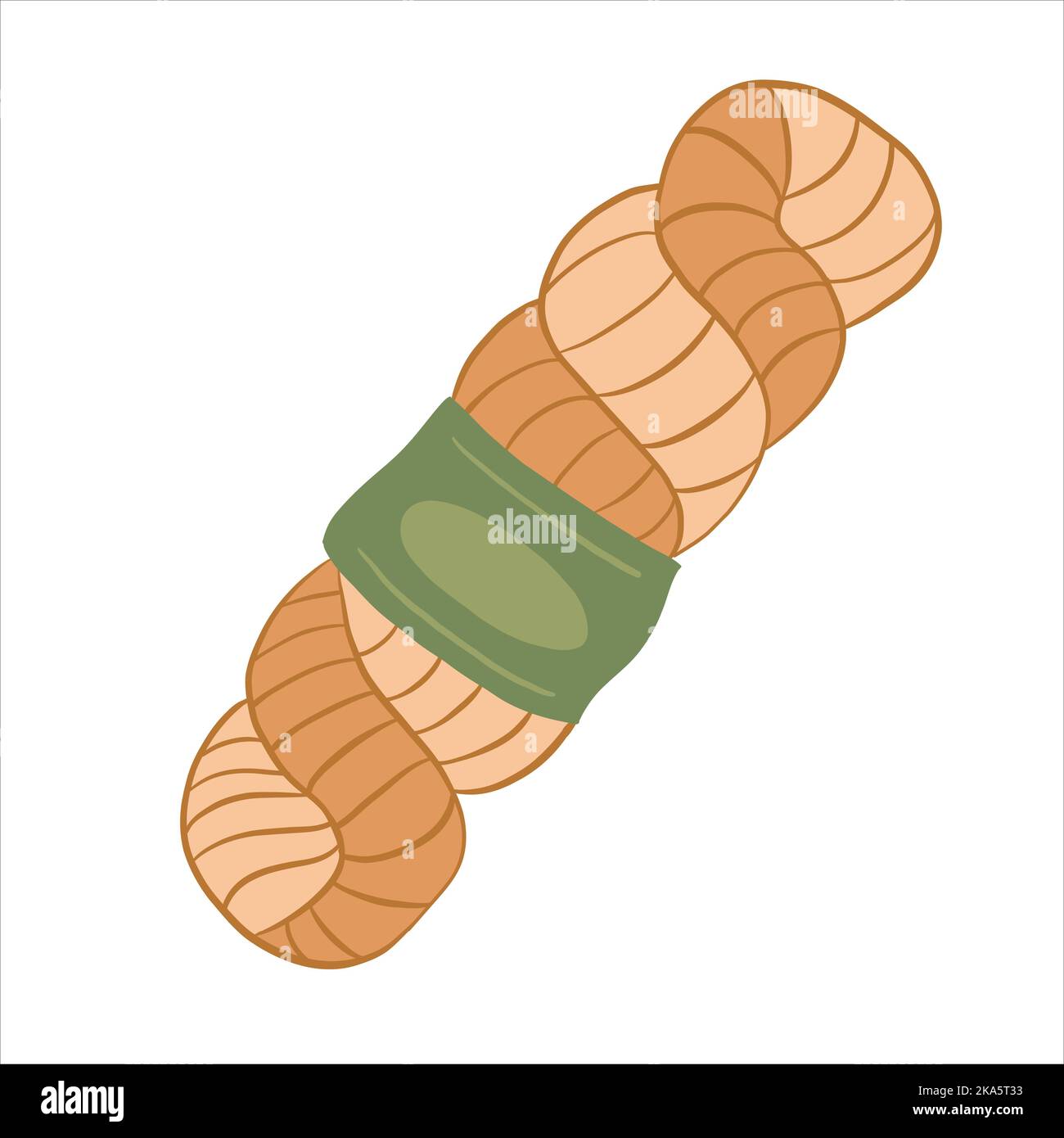Vector illustration colored in doodle style skein yarn for knitting ...