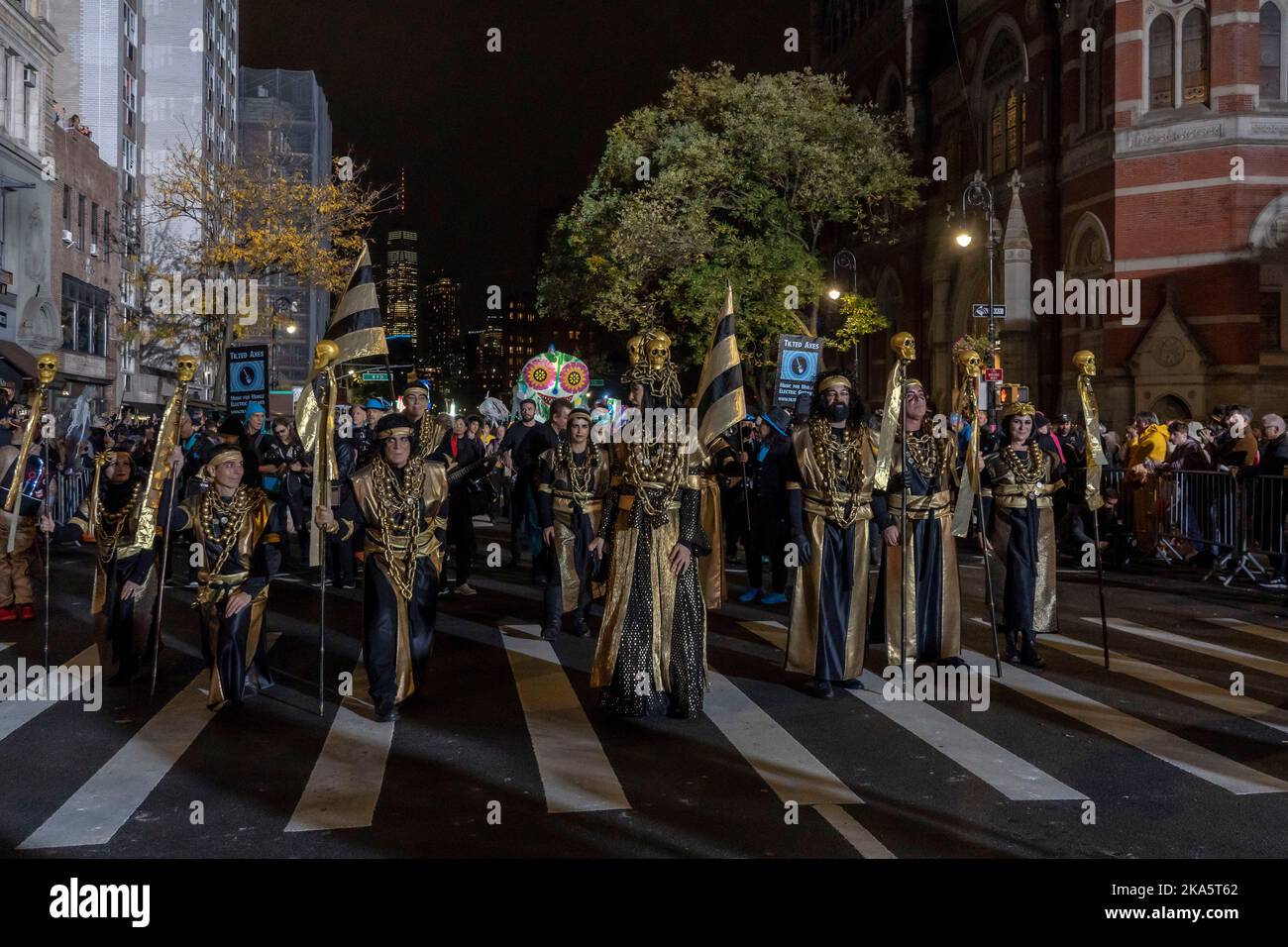 NEW YORK, NY - OCTOBER 31: Performers participate in the New York City