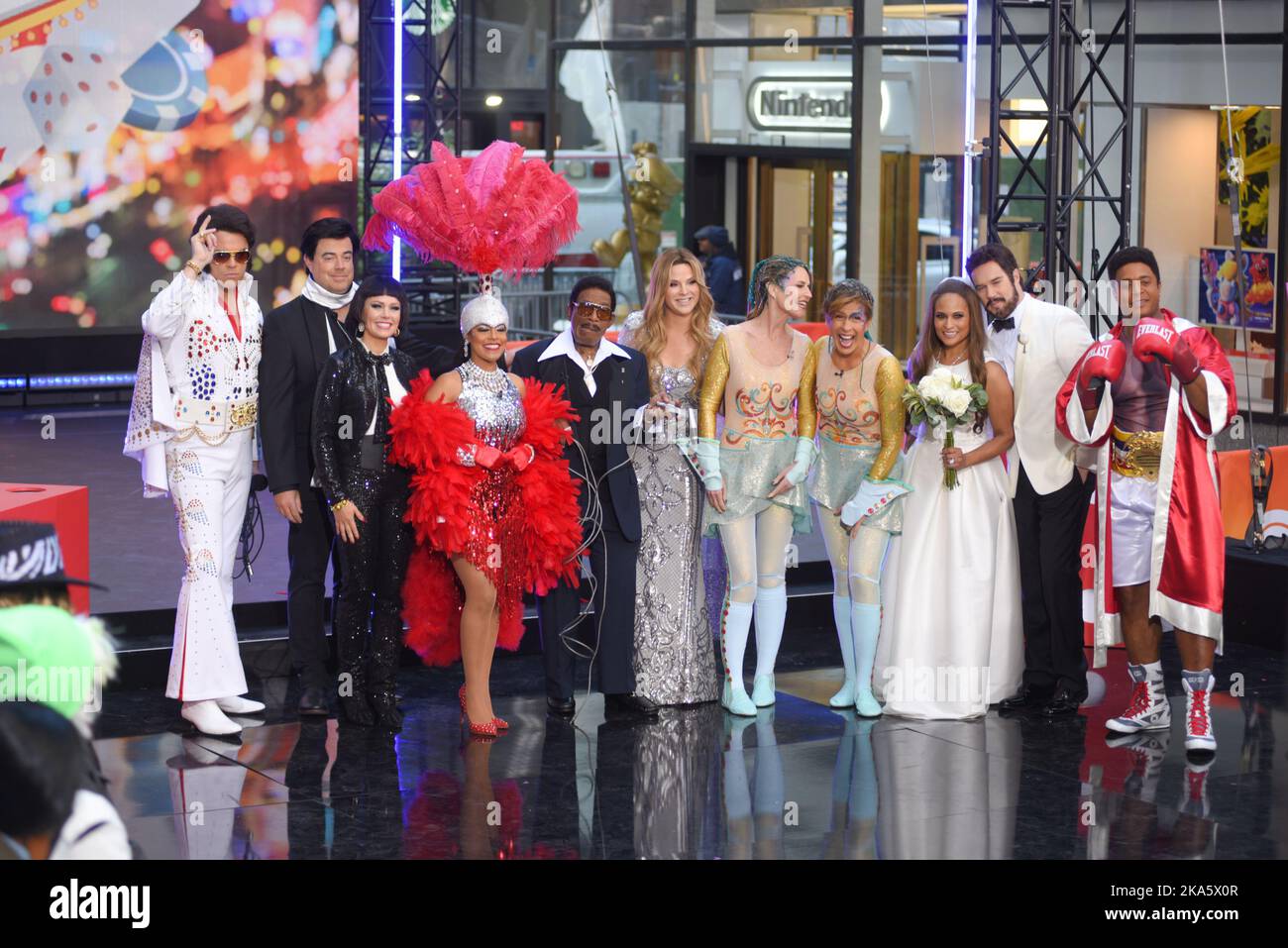 New York, United States. 31st Oct, 2022. (L-R) Willie Geist, Jenna Bush Hager, Carson Daly, Dylan Dreyer, Craig Melvin, Al Roker, Hoda Kotb, Savannah Guthrie, Sheinelle Jones, Kristen Welker, Peter Alexander and Craig Melvin attend the Today TV Show Halloween Celebration in New York City. (Photo by Efren Landaos/SOPA Images/Sipa USA) Credit: Sipa USA/Alamy Live News Stock Photo