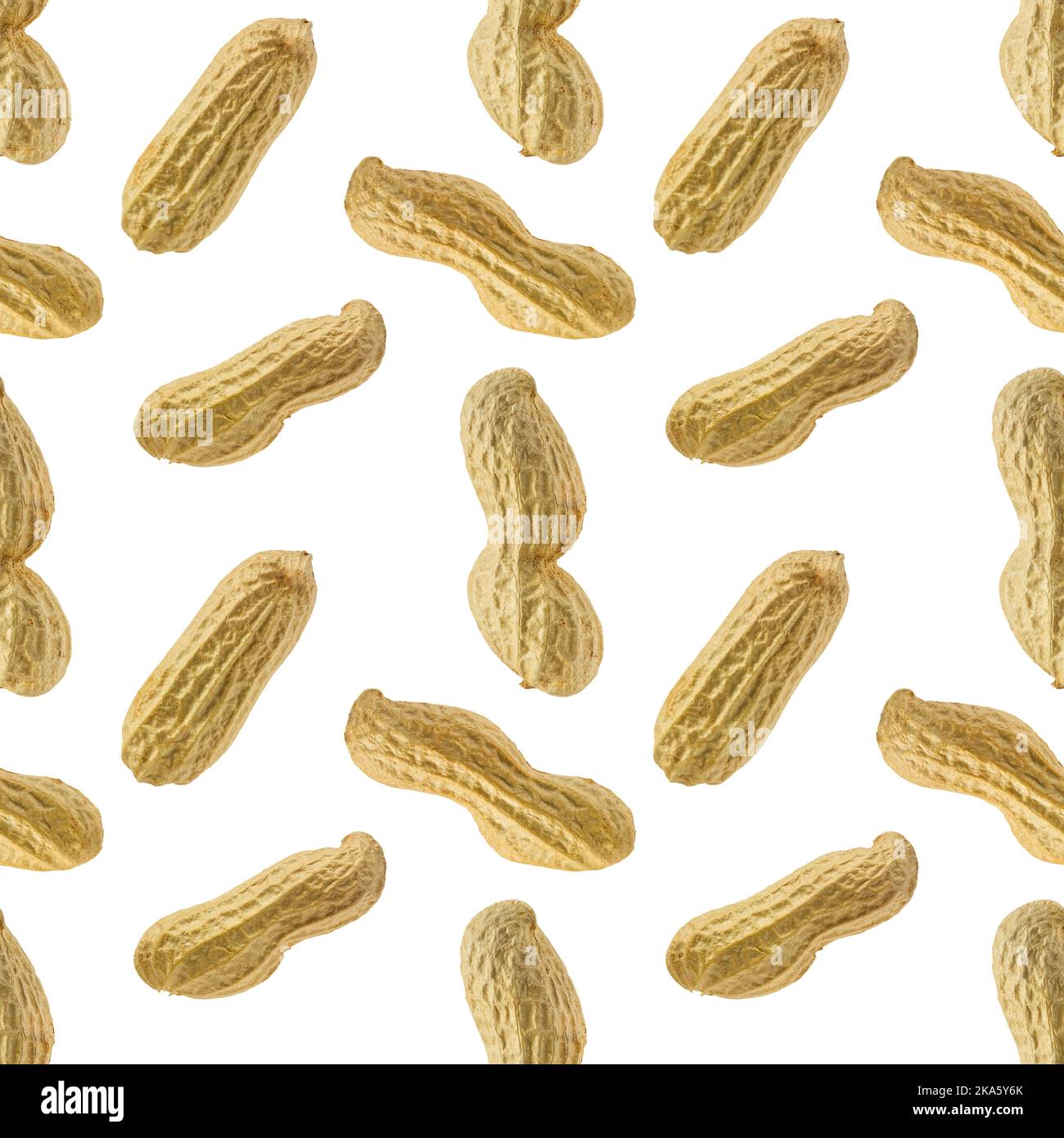 Seamless pattern of Peanuts isolated on white background Stock Photo