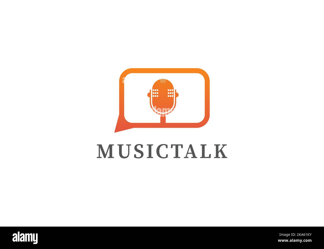 professional logo template. Illustrated musical logos, music chat, with chat bubbles. for the application logo, event, community, etc. vector eps 10. Stock Vector