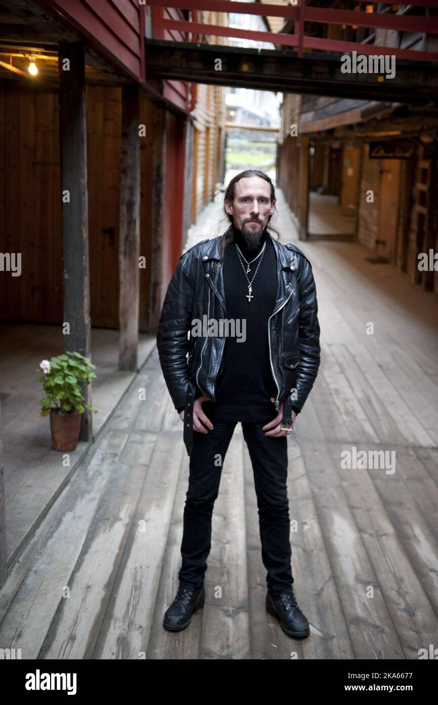Singer Kristian Eivind Espedal known by the stage name Gaahl and former frontman of black metal band Gorgoroth.   Stock Photo