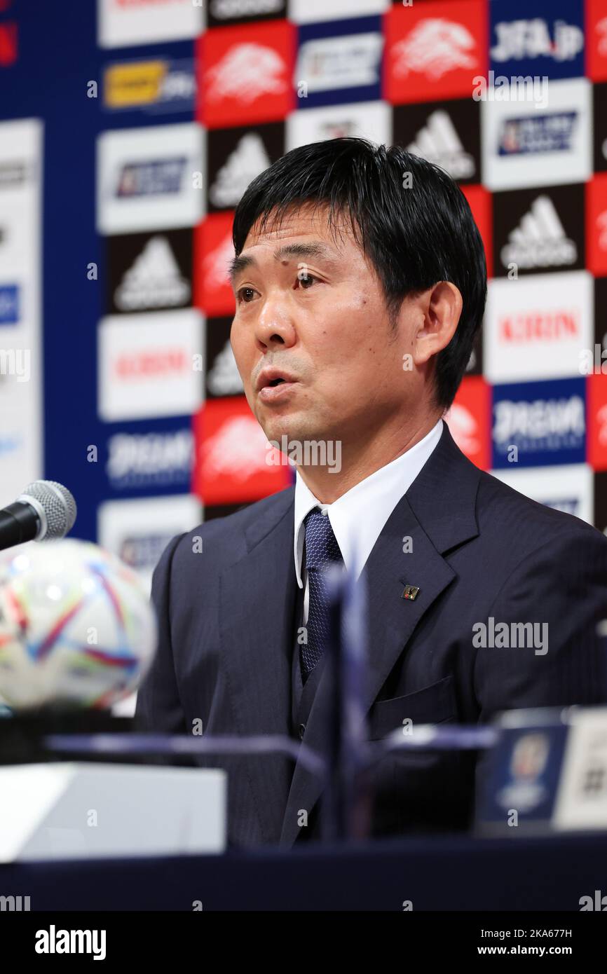 tokyo-japan-1st-nov-2022-hajime-moriyasu-head-coach-jpn-football