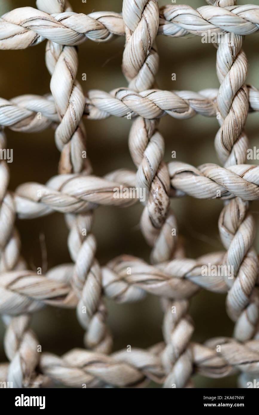 Rope basket, weave, cotton cord, clothesline rope, tuff Rope, square,  hessian, organic material, natural fibre, coiling, plaiting, twining,  wicker Stock Photo - Alamy