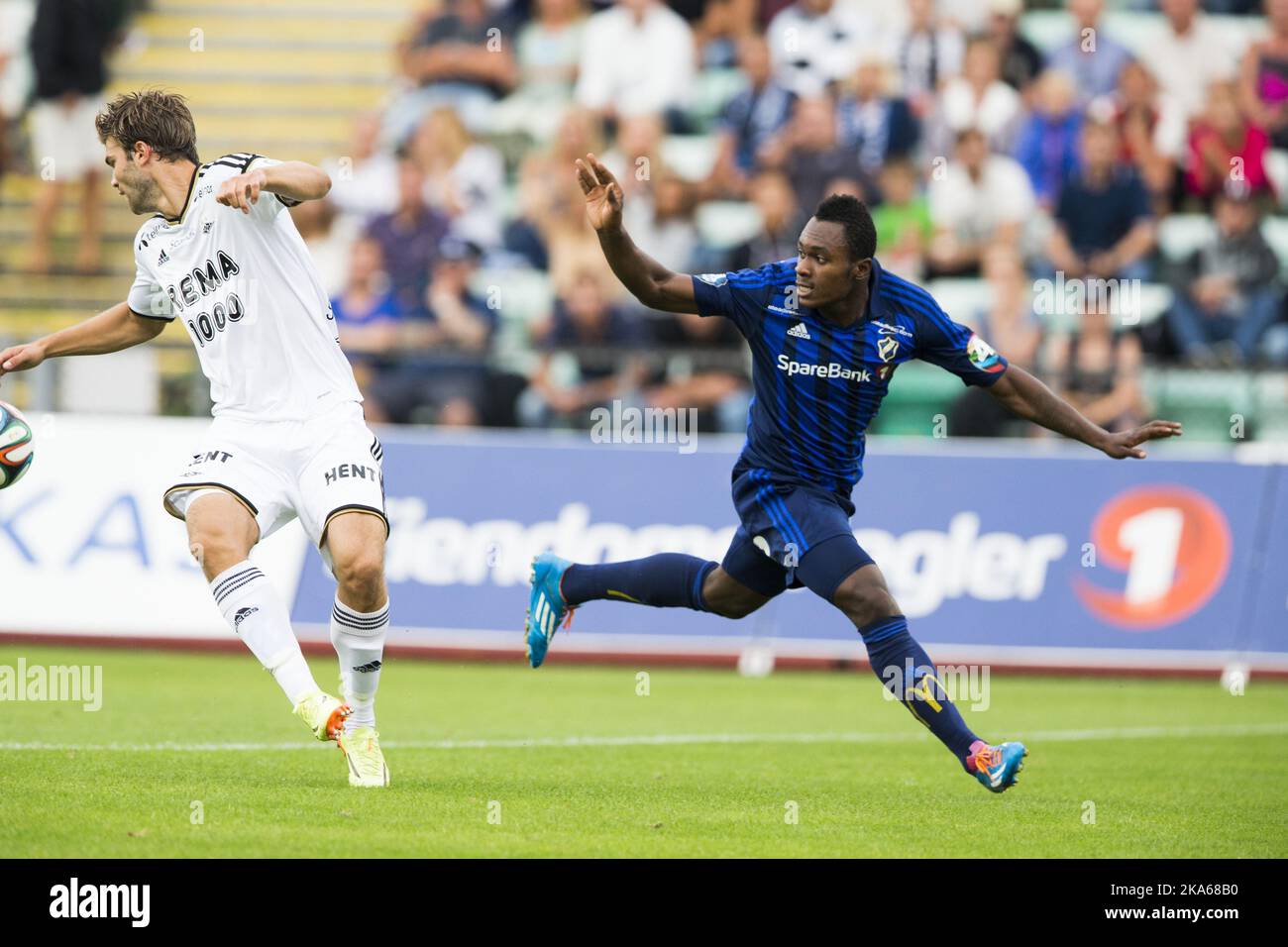 Franck Boli (right) in the league match of the football between Quotes ...
