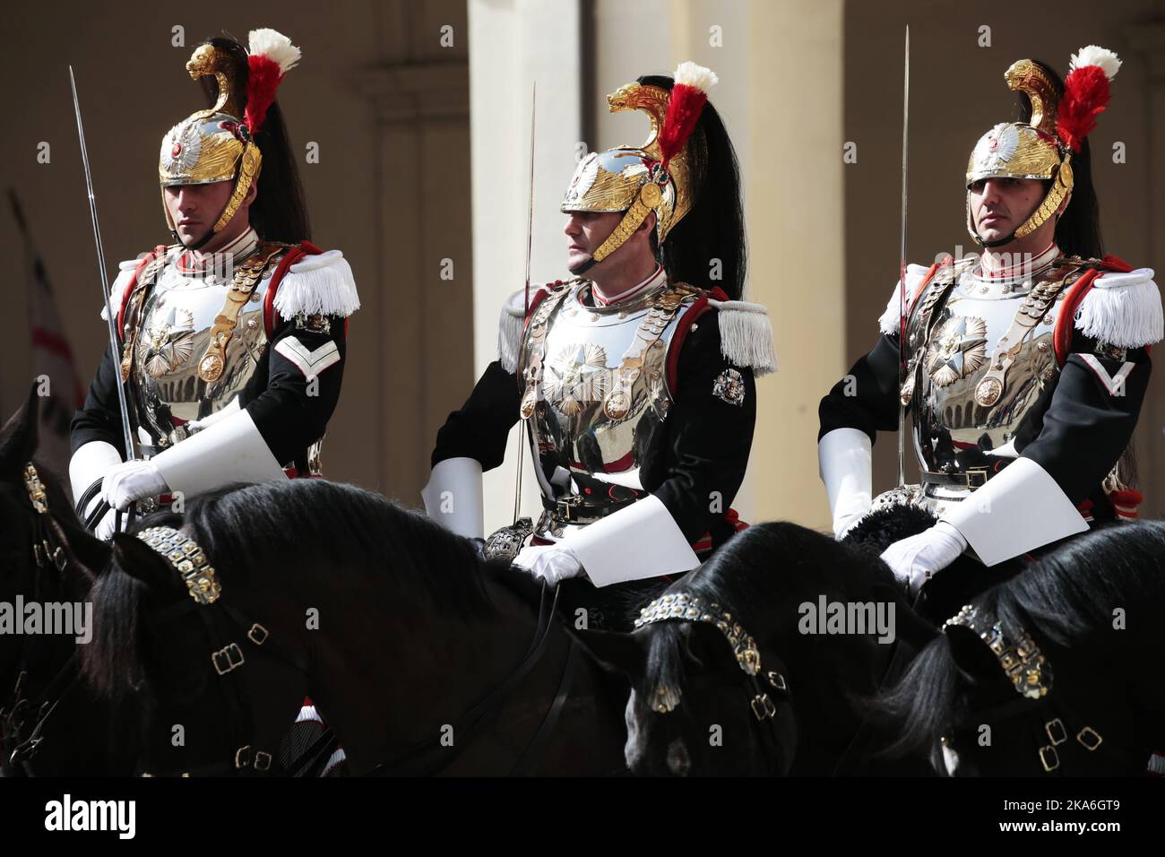 ROME, ITALY 20160406. The norwegian Royal Couple is making a state ...