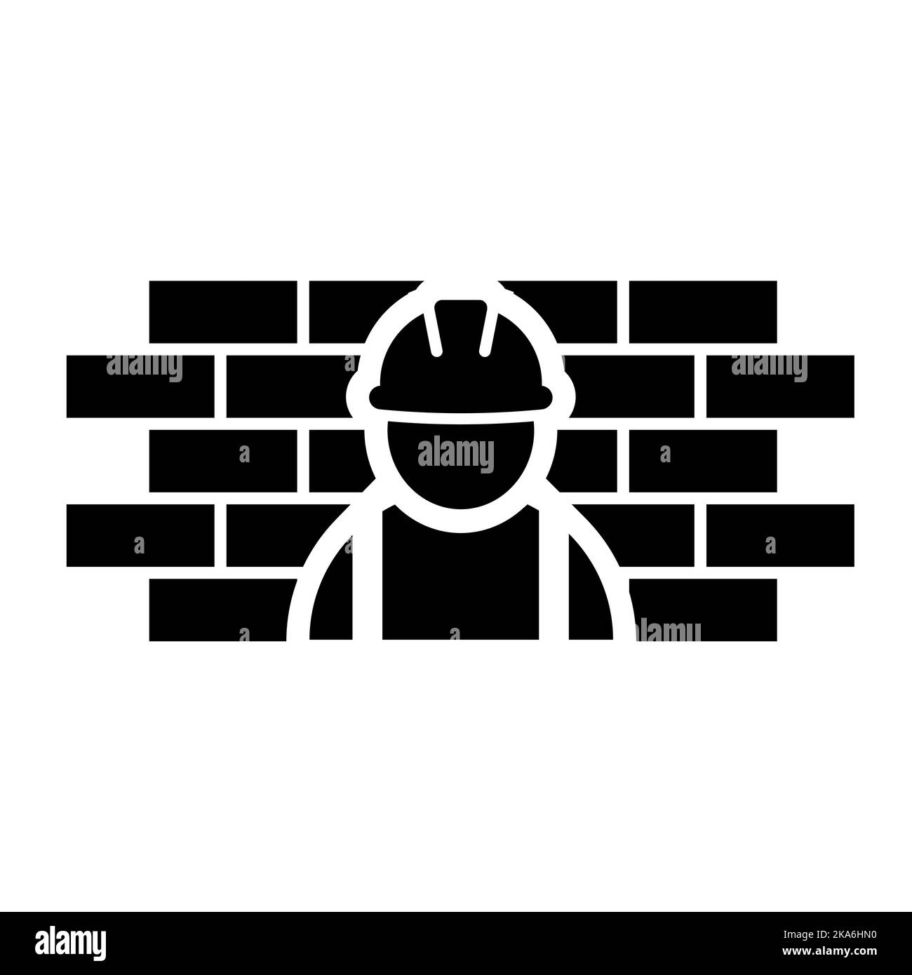 Builder icon. Good job of construction worker Stock Vector