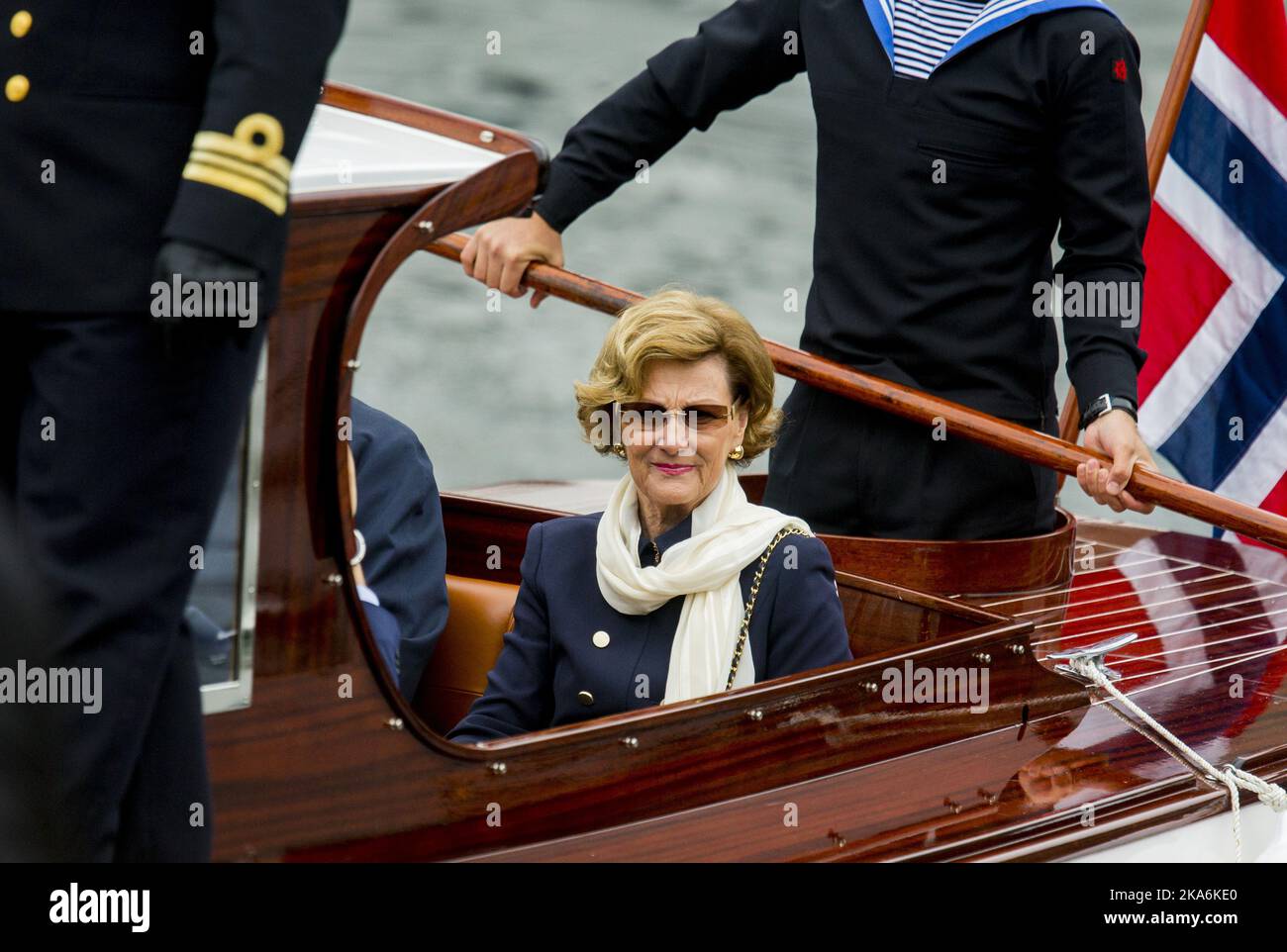 Bergen 20160625. The Norwegian royal couple's 25th anniversary. Queen ...