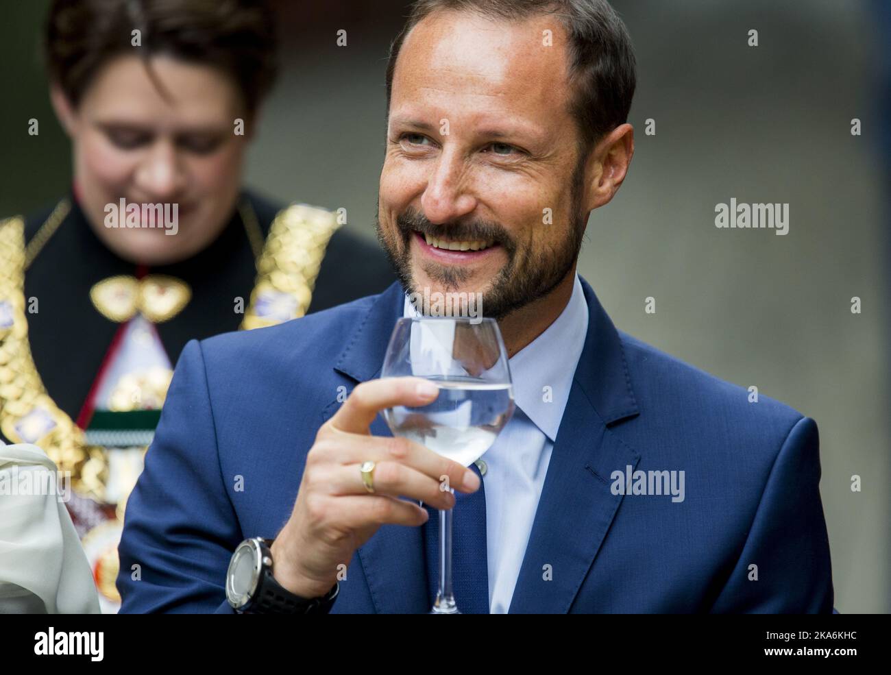 Bergen 20160625. The Norwegian royal couple's 25th anniversary. Crown ...