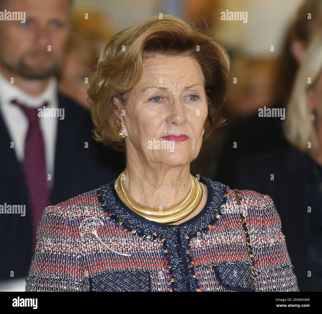Oulu, Finland 20160908. State Visit Finland 2016. Queen Sonja at Oulu University. King Harald and Queen Sonja during the state visit in Finland in Oulu on Thursday. Photo: Lise Aaserud / NTB scanpix Stock Photo
