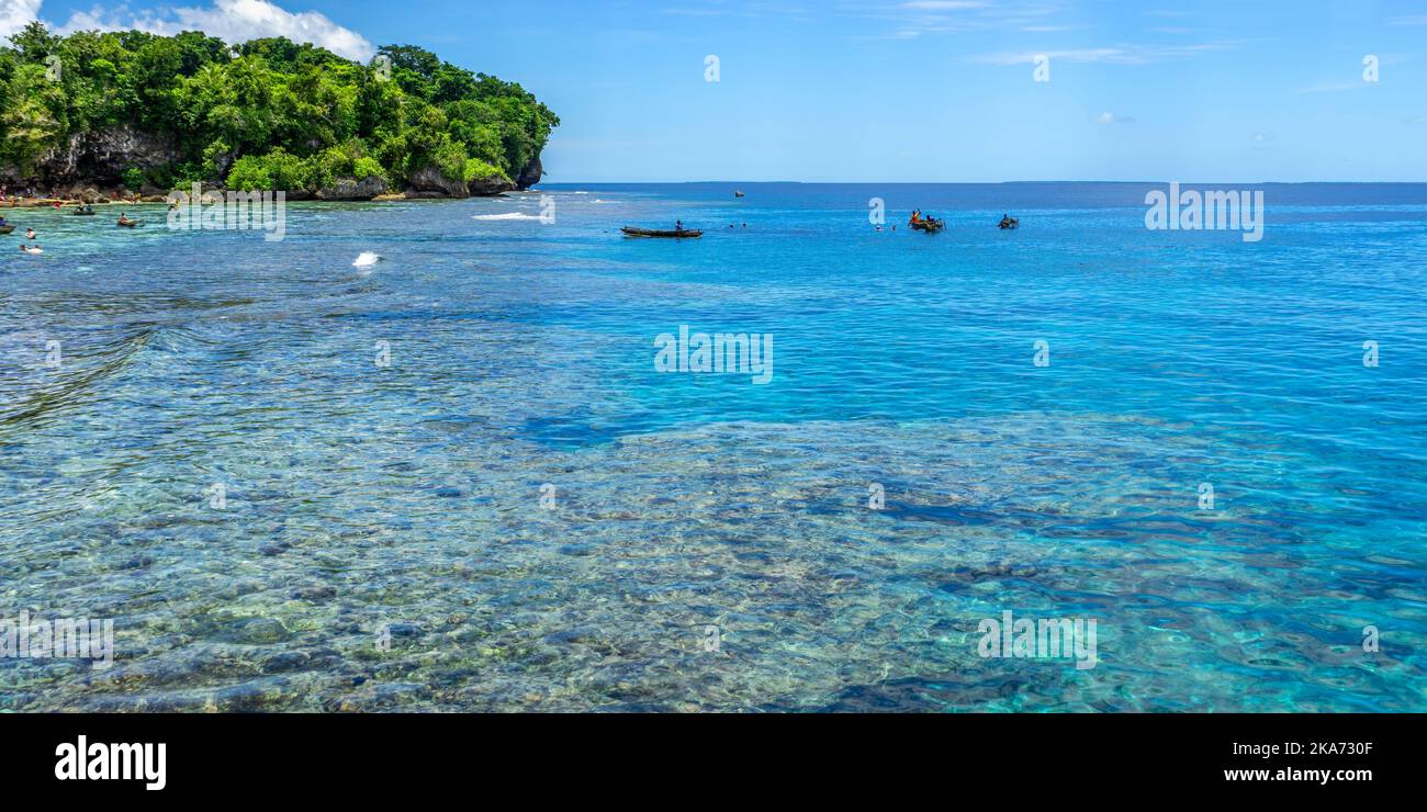 Coral reef off the beach at Kiriwina Island, Milne Bay Province, Papua