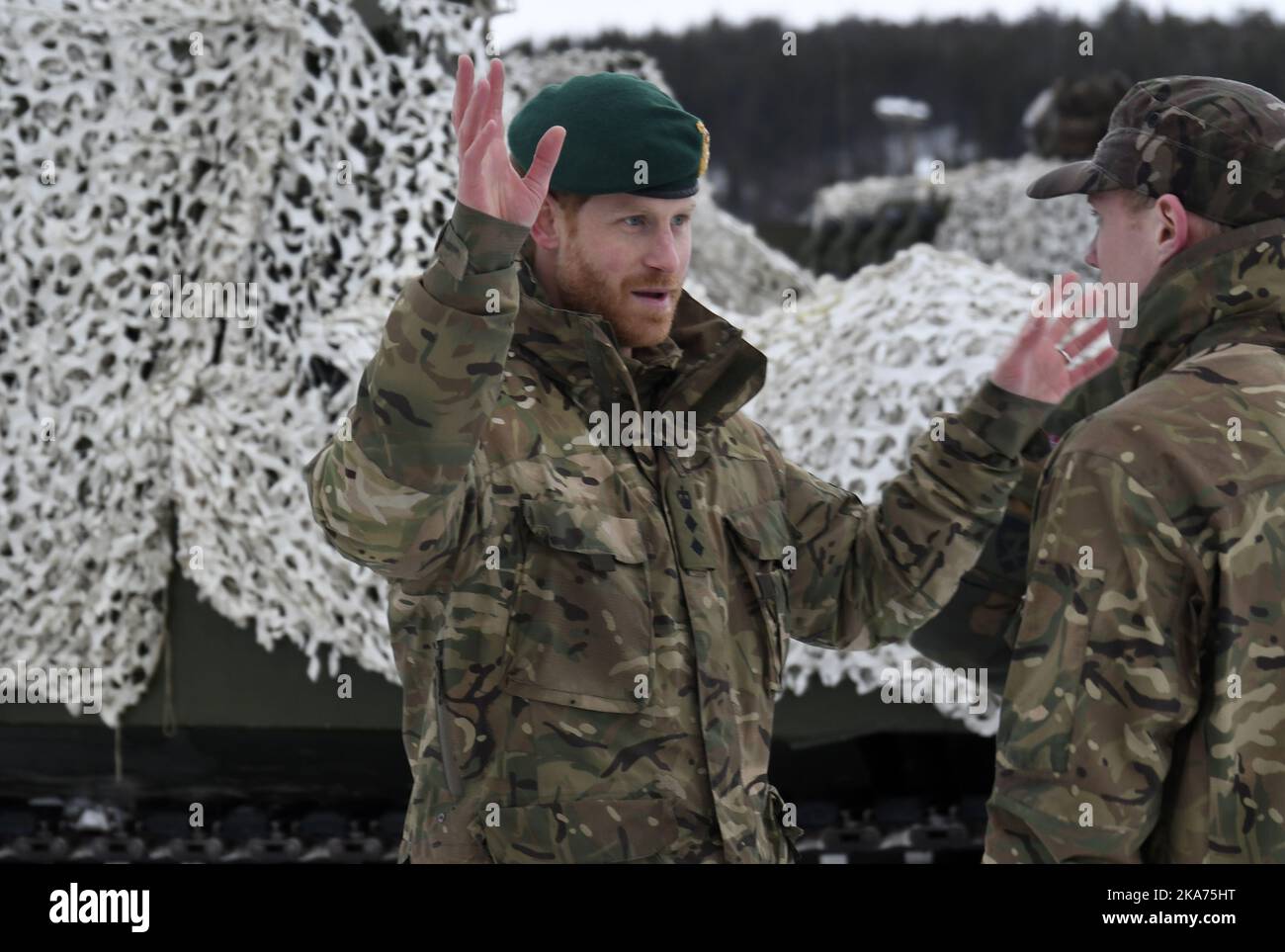 Bardufoss, Norway 20190214. HRH Prince Harry visits Bardufoss Air Force